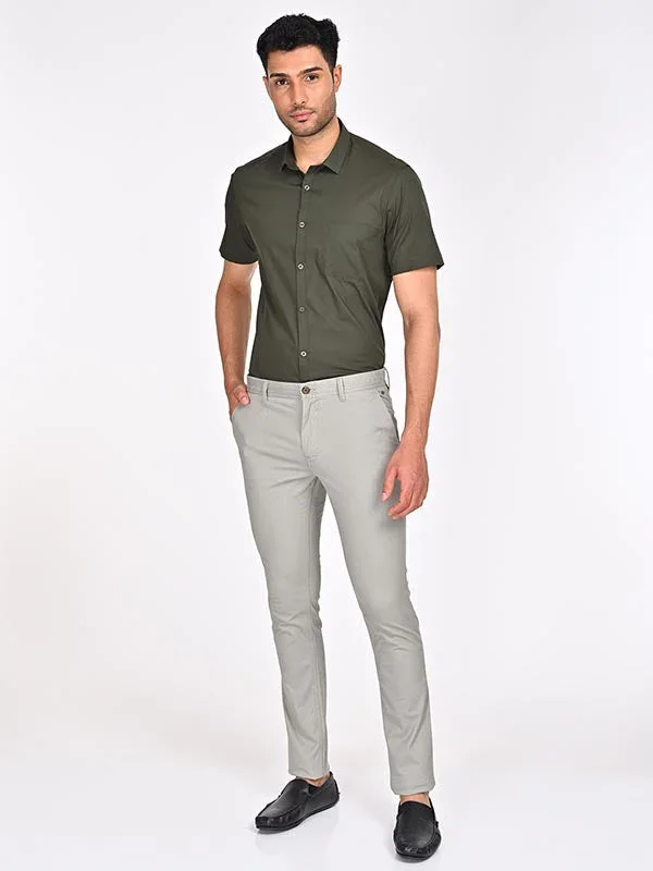 Men's Urban Fit Cotton Stretch Trousers - Image 8