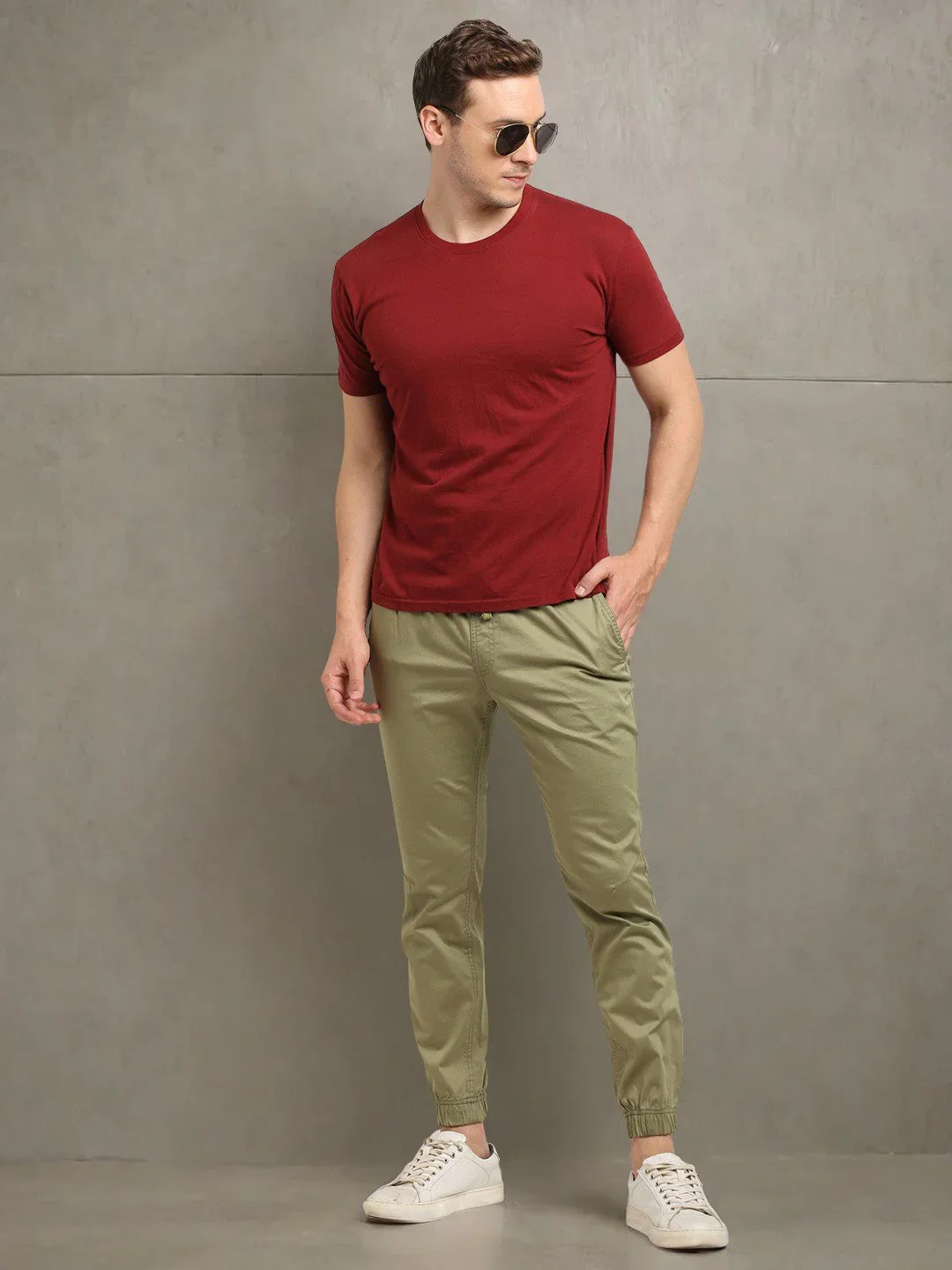 Men's Urban Fit Cotton Stretch Trousers - Image 12