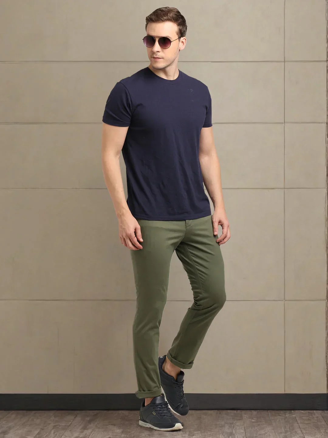 Men's Urban Fit Cotton Stretch Trousers - Image 10