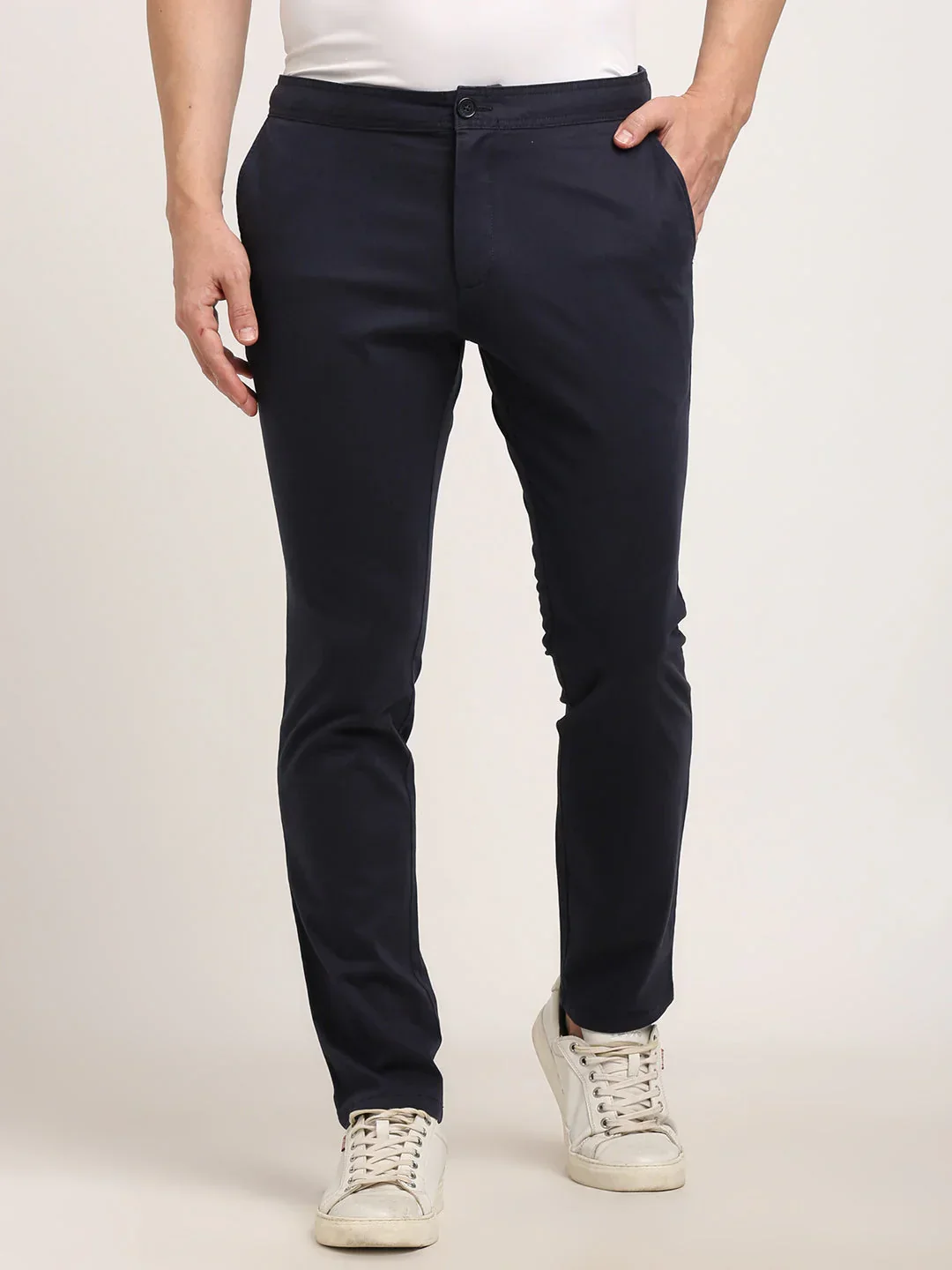 Men's Urban Fit Cotton Stretch Trousers - Image 5