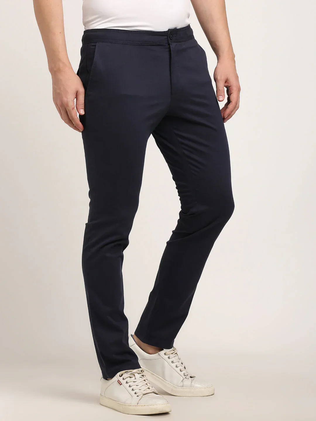 Men's Urban Fit Cotton Stretch Trousers - Image 8