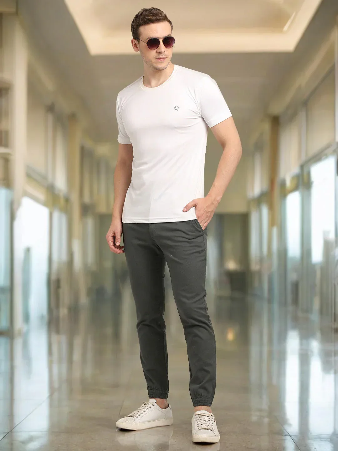 Men's Urban Fit Cotton Stretch Trousers - Image 14