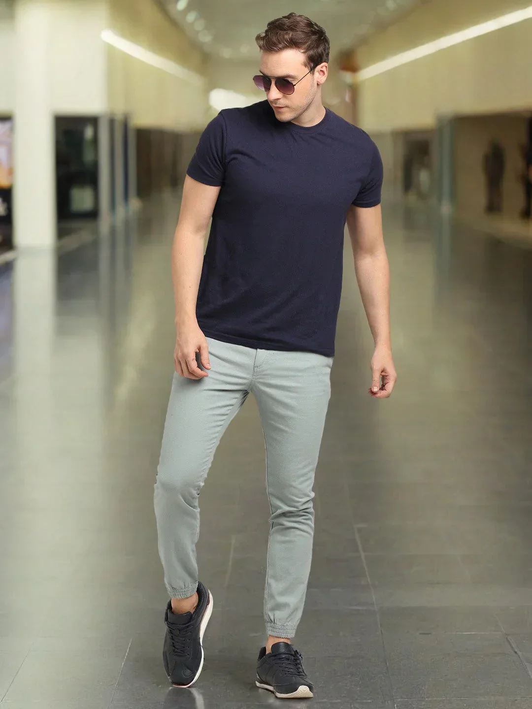 Men's Urban Fit Cotton Stretch Trousers - Image 18