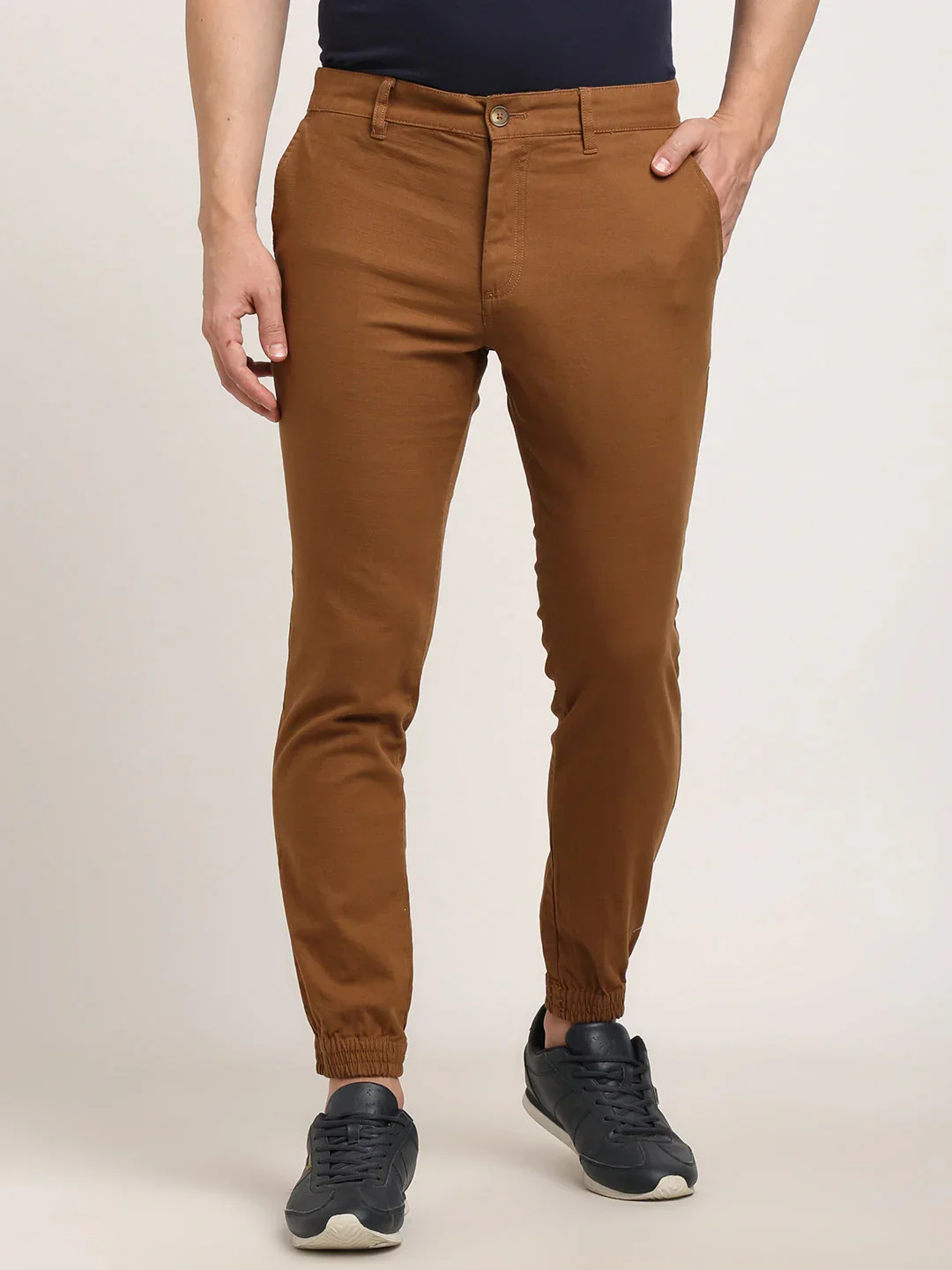 Men's Urban Fit Cotton Stretch Trousers - Image 9