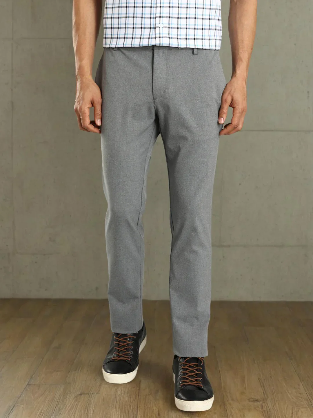 Men's Urban Fit Polyester Blend Trousers