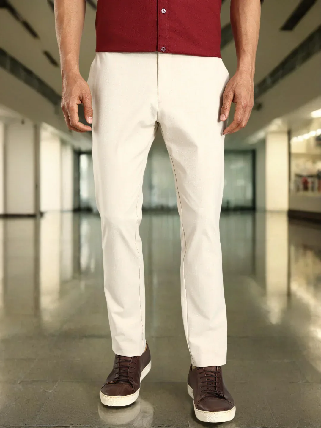 Men's Urban Fit Polyester Blend Trousers - Image 5