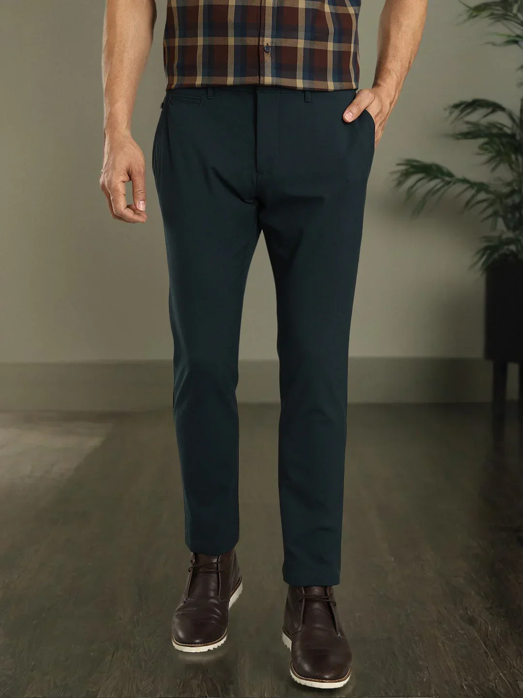 Men's Urban Fit Polyester Blend Trousers