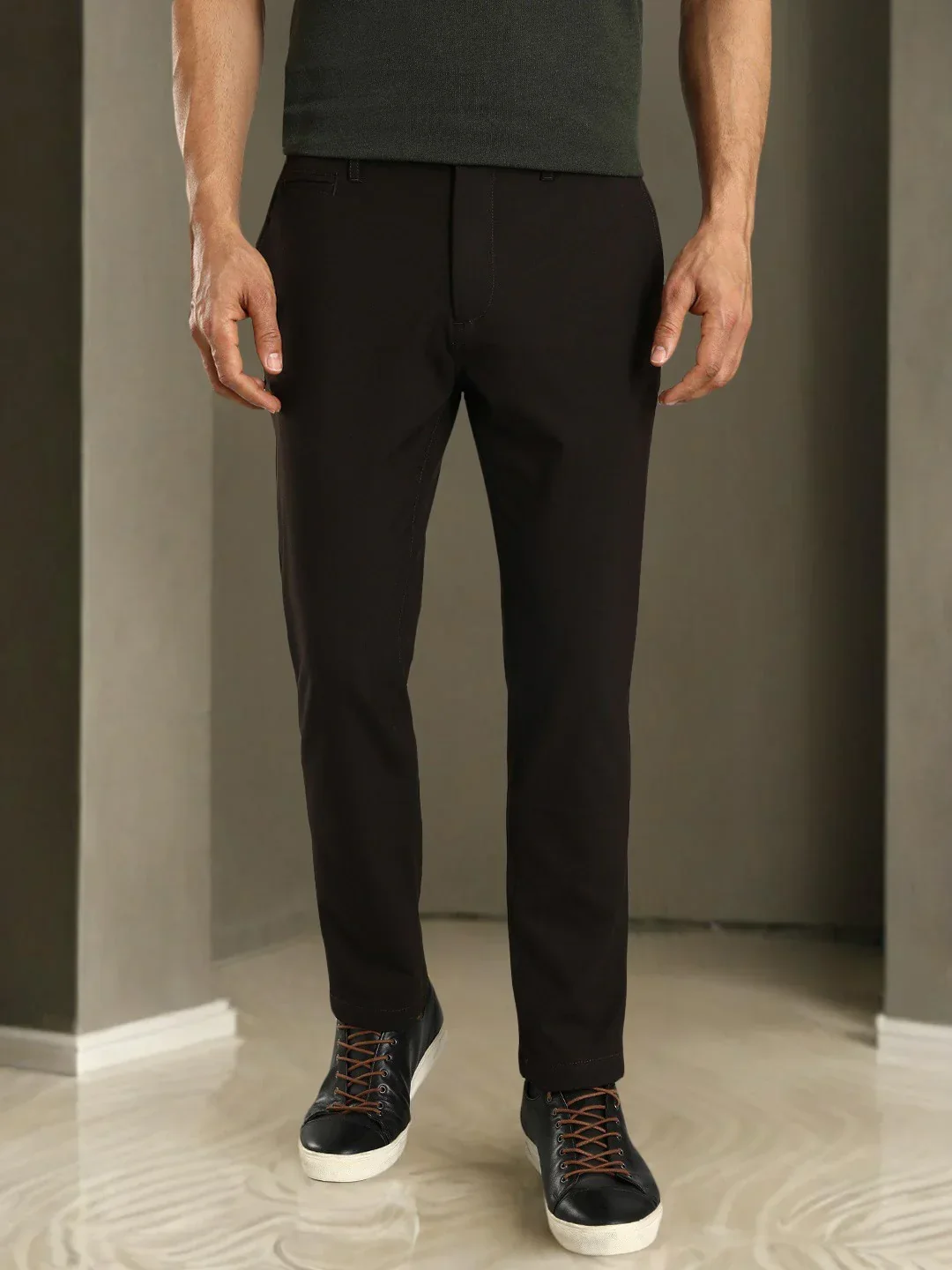 Men's Urban Fit Polyester Blend Trousers - Image 10