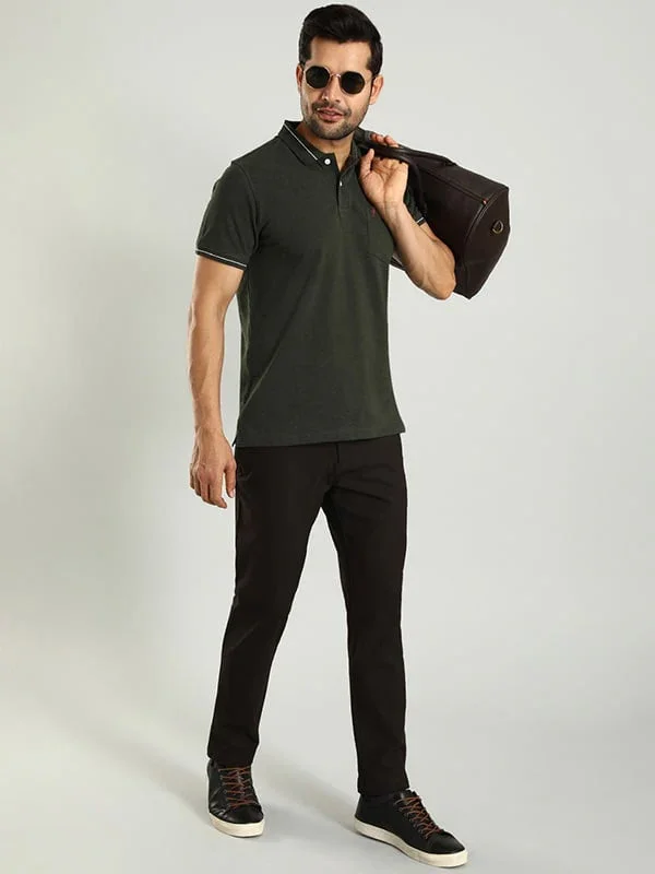 Men's Urban Fit Polyester Blend Trousers - Image 12