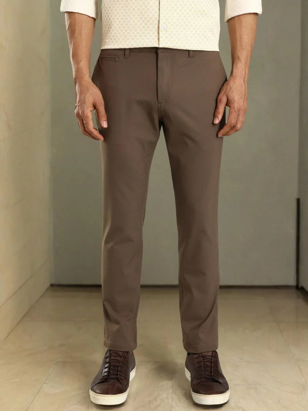 Men's Urban Fit Polyester Blend Trousers - Image 5