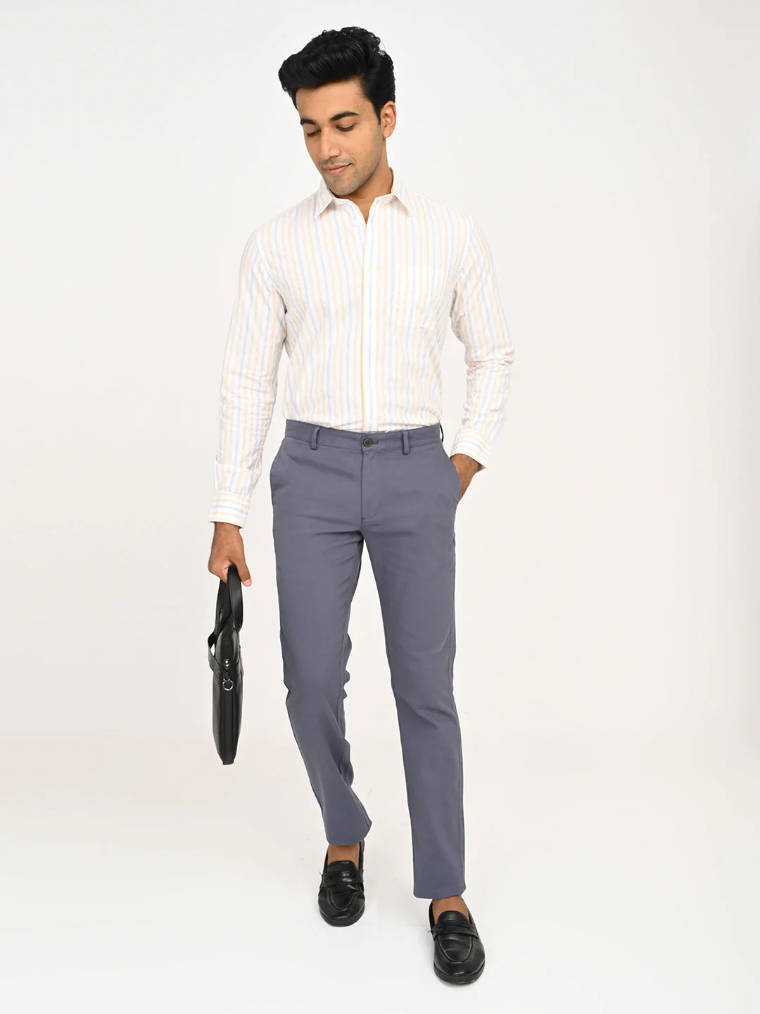 Men's Brooklyn Fit Cotton Stretch Trouser - Image 6