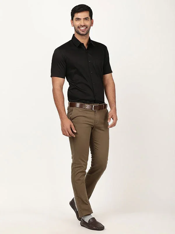 Men's Brooklyn Fit Cotton Stretch Trousers - Image 3