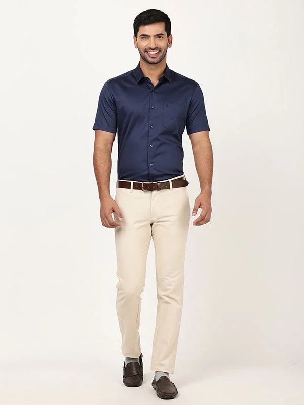 Men's Brooklyn Fit Cotton Stretch Trousers - Image 3