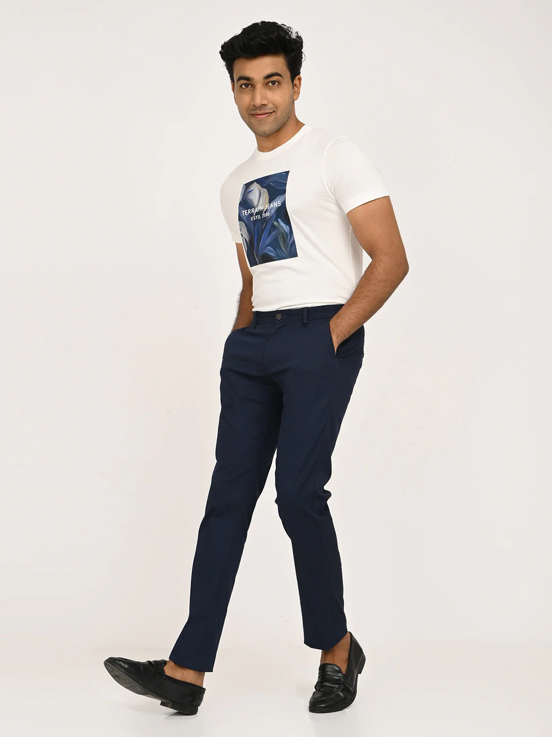 Men's Brooklyn Fit Cotton Stretch Trouser - Image 6