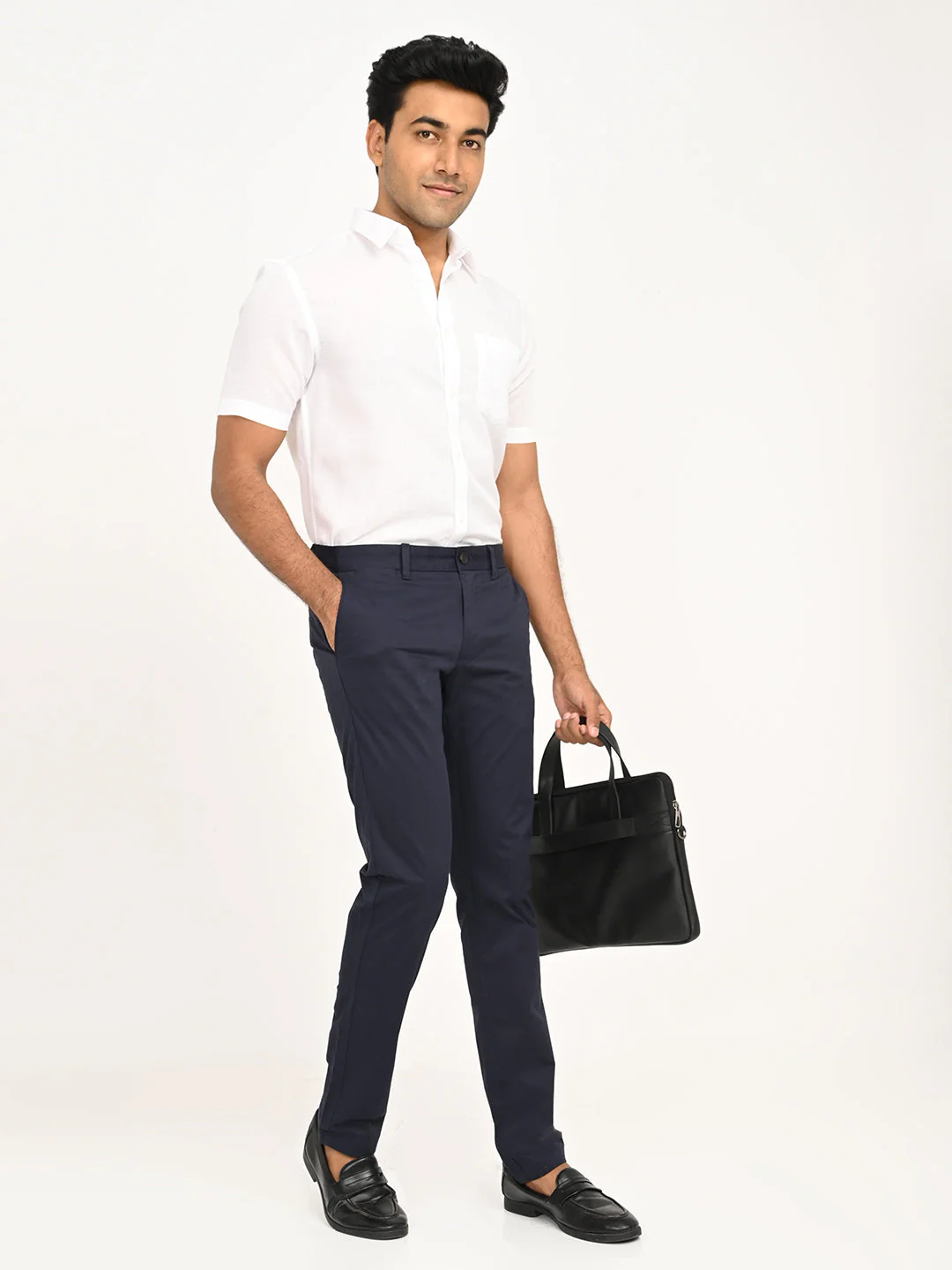 Men's Brooklyn Fit Cotton Stretch Trouser - Image 12