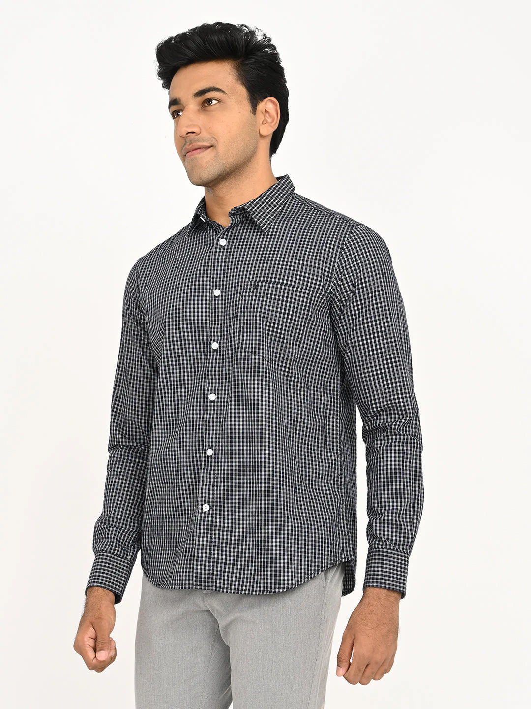 Men's Check Full Sleeve Cotton Shirt - Image 2