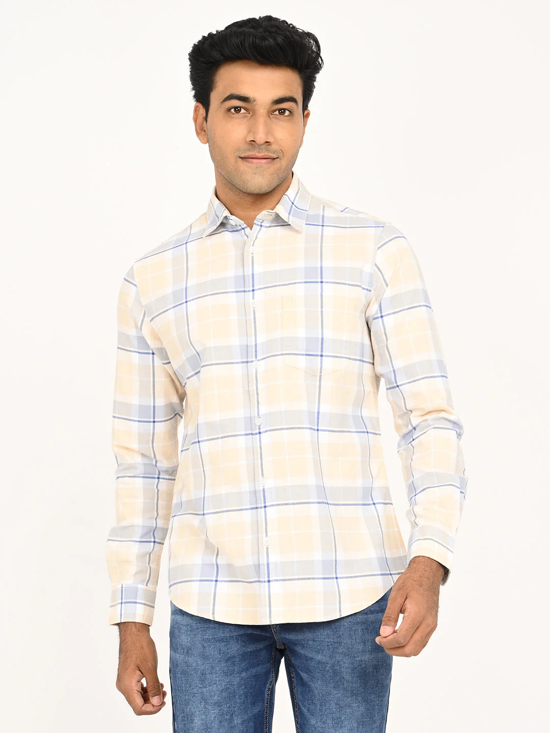 Men's Check Full Sleeve Cotton Shirt