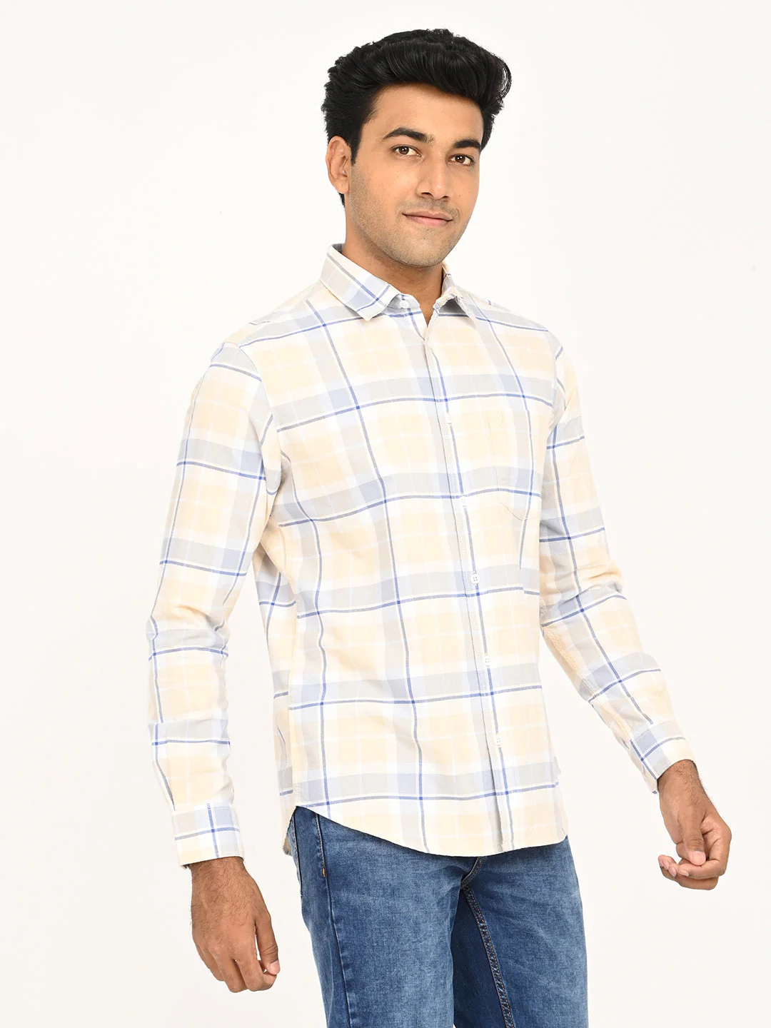 Men's Check Full Sleeve Cotton Shirt - Image 3
