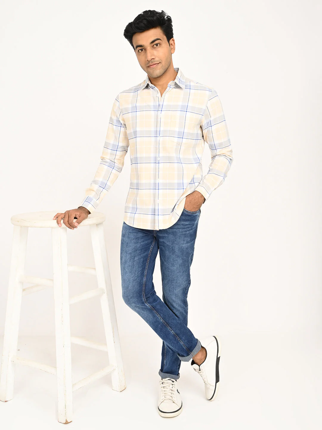 Men's Check Full Sleeve Cotton Shirt - Image 6