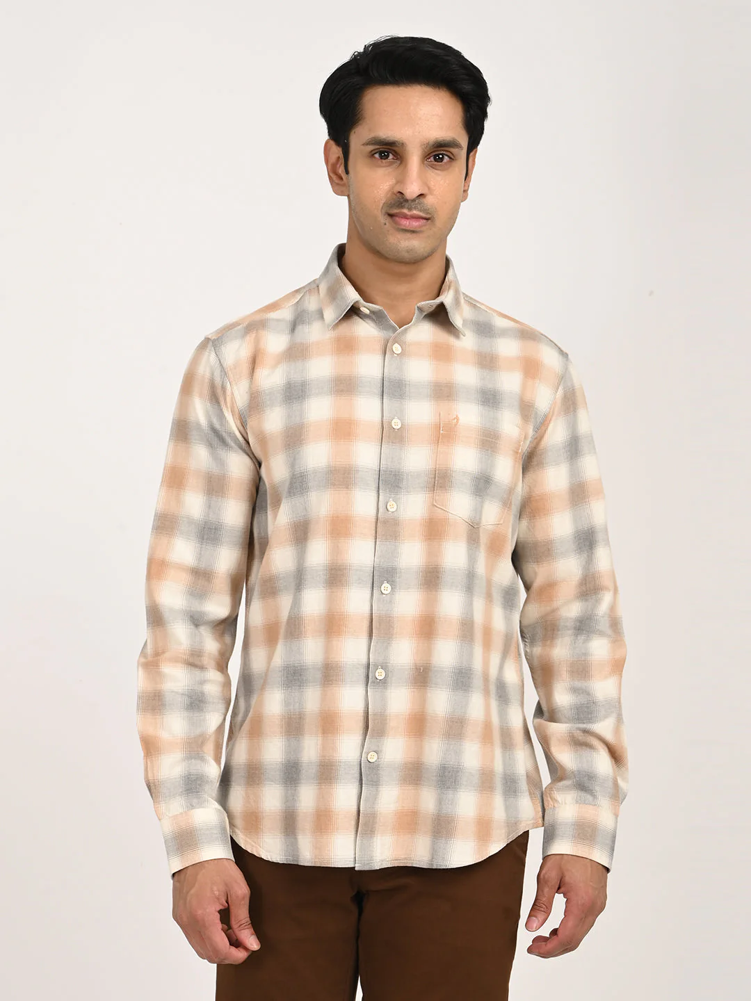 Men's Check Full Sleeve Cotton Shirt
