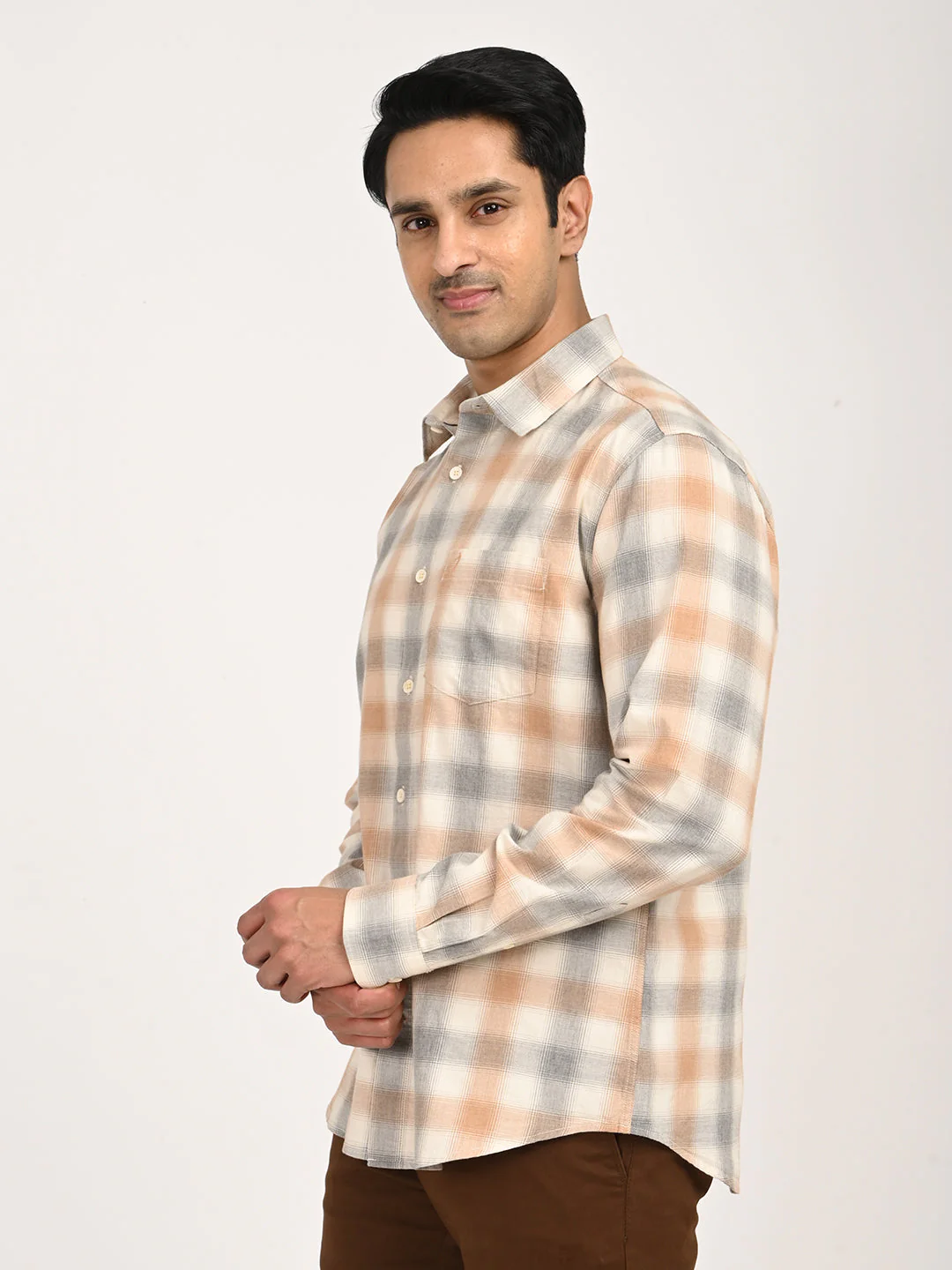 Men's Check Full Sleeve Cotton Shirt - Image 2