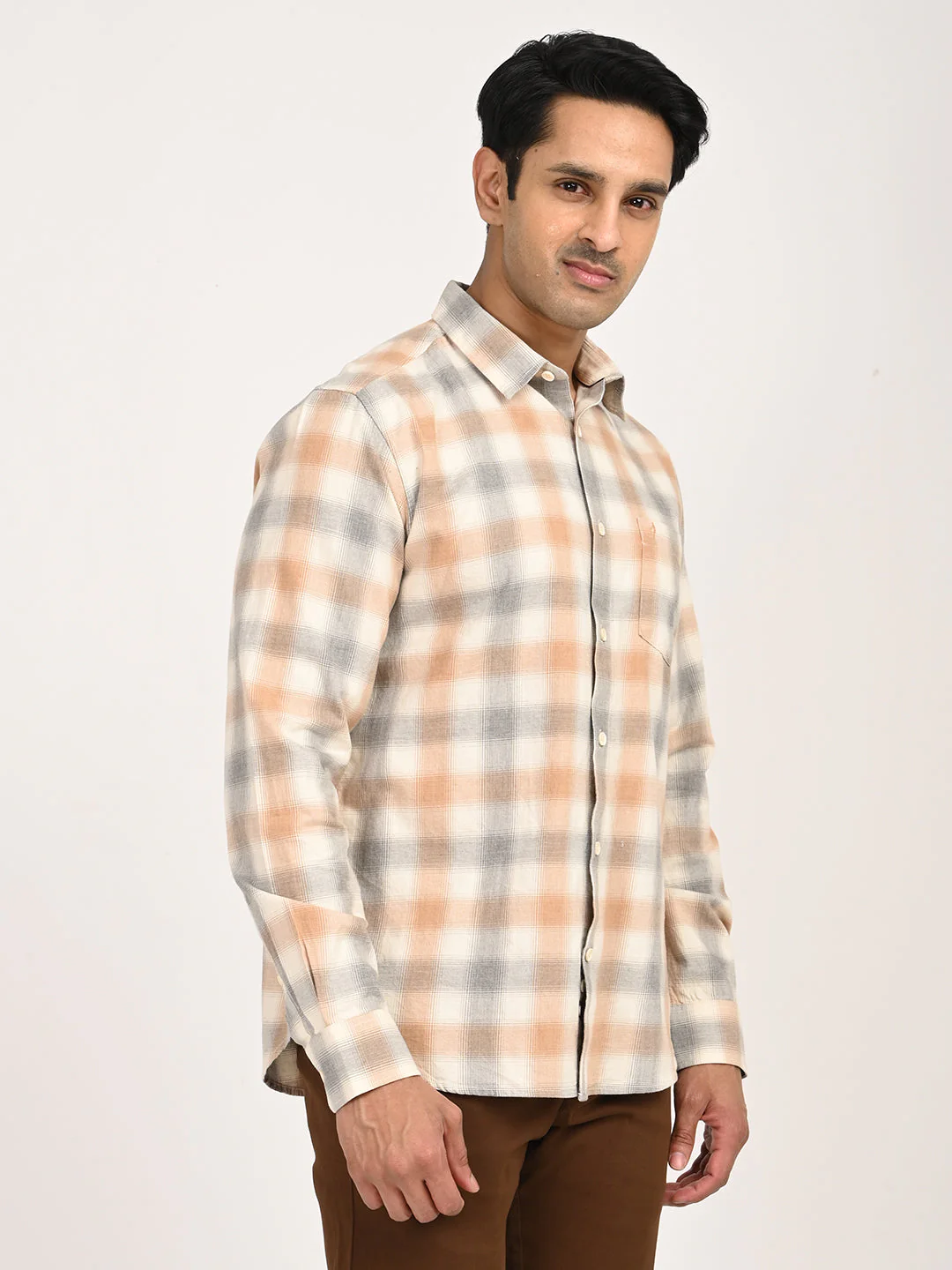 Men's Check Full Sleeve Cotton Shirt - Image 3