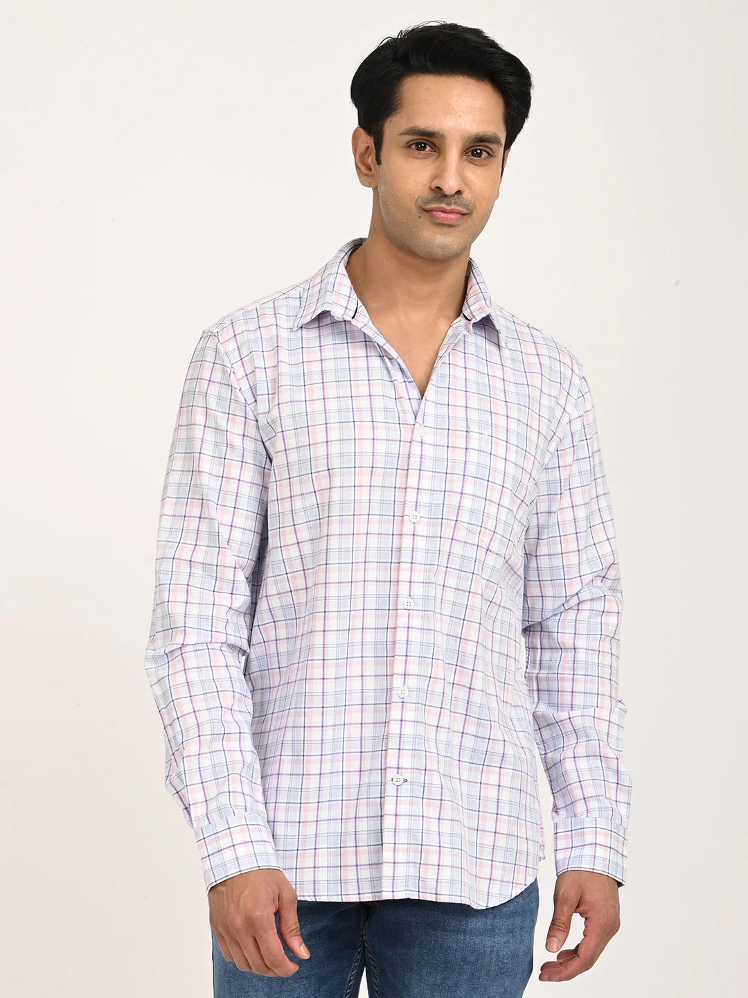 Men's Check Full Sleeve Cotton Shirt