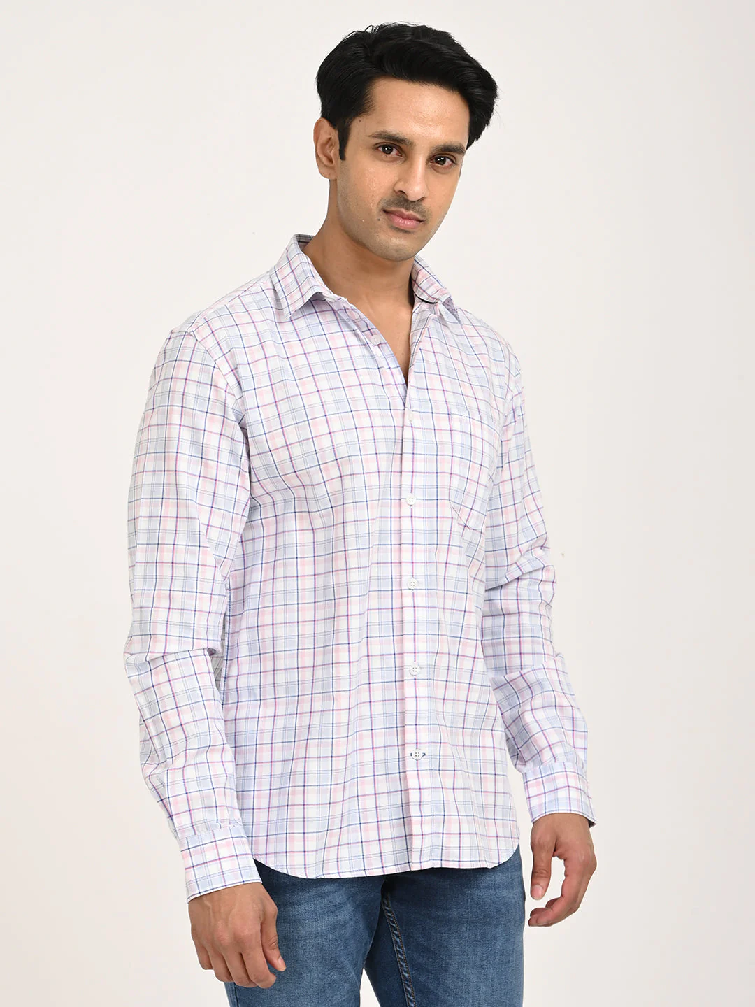 Men's Check Full Sleeve Cotton Shirt - Image 3