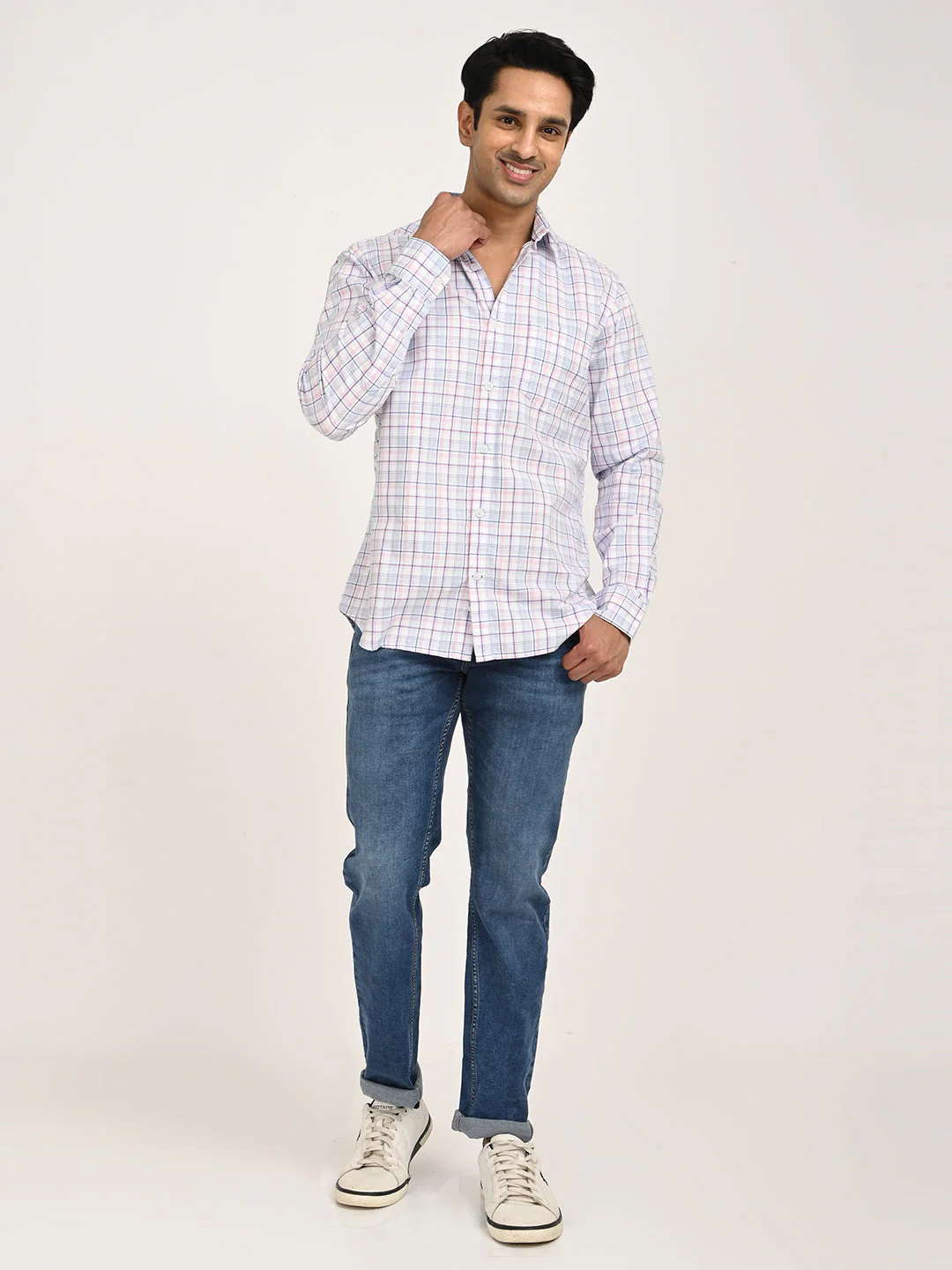 Men's Check Full Sleeve Cotton Shirt - Image 6