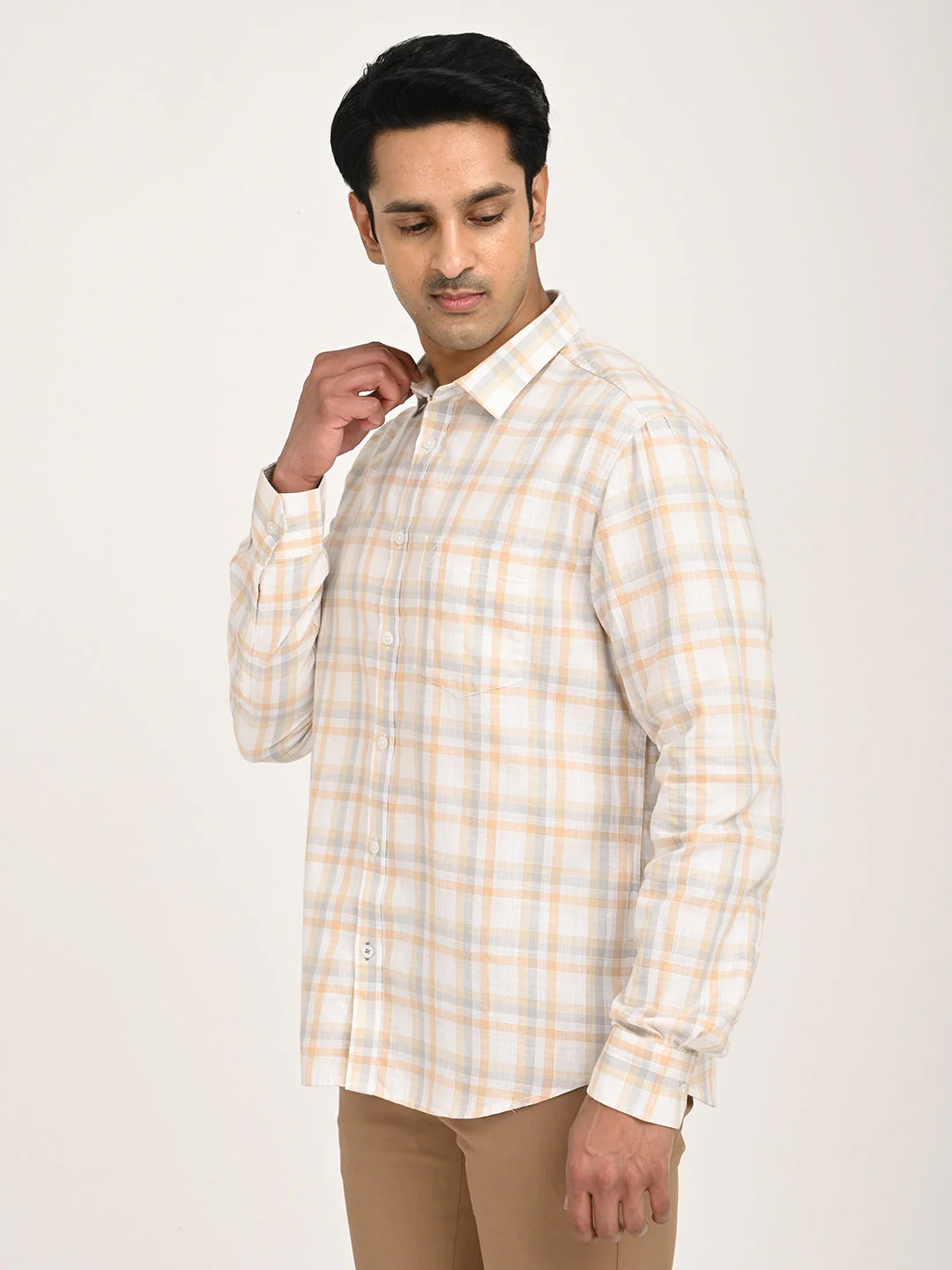 Men's Check Full Sleeve Cotton Shirt - Image 2