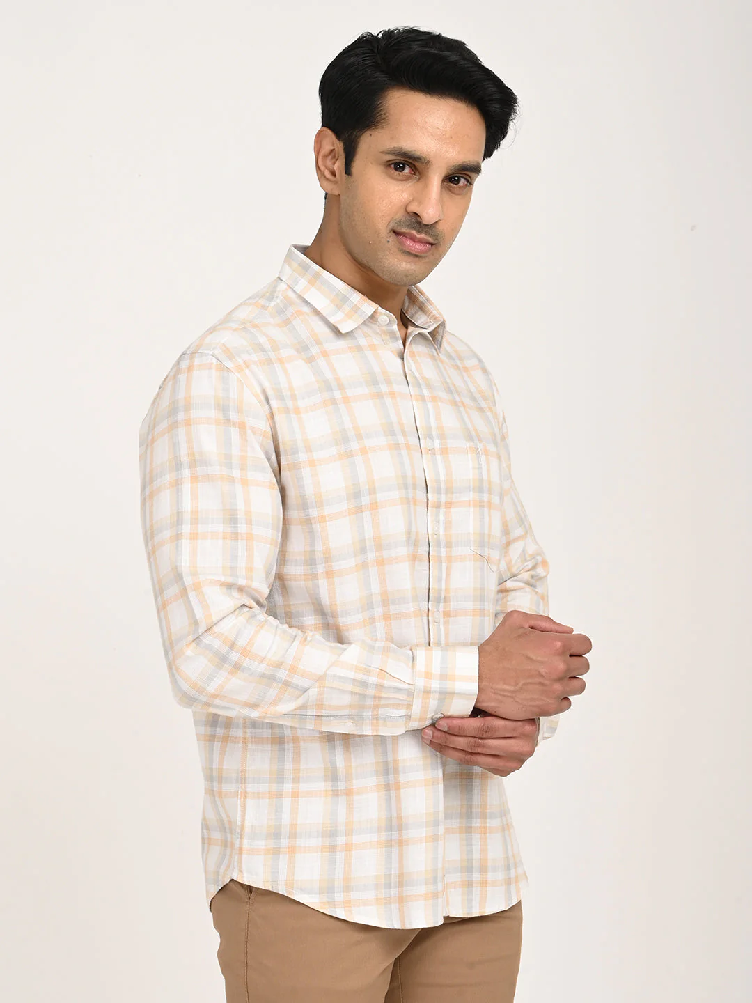 Men's Check Full Sleeve Cotton Shirt - Image 3