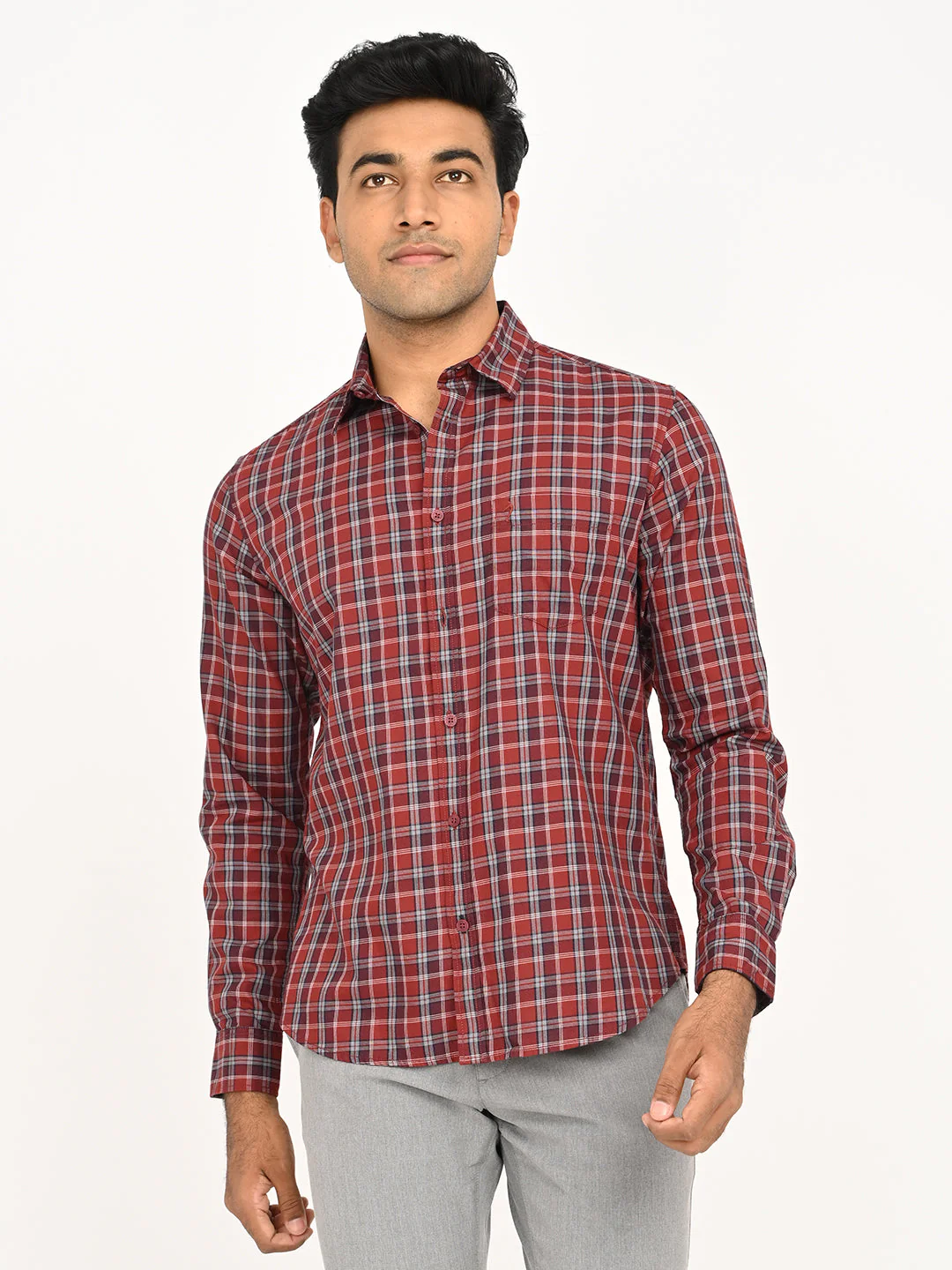 Men's Check Full Sleeve Cotton Shirt