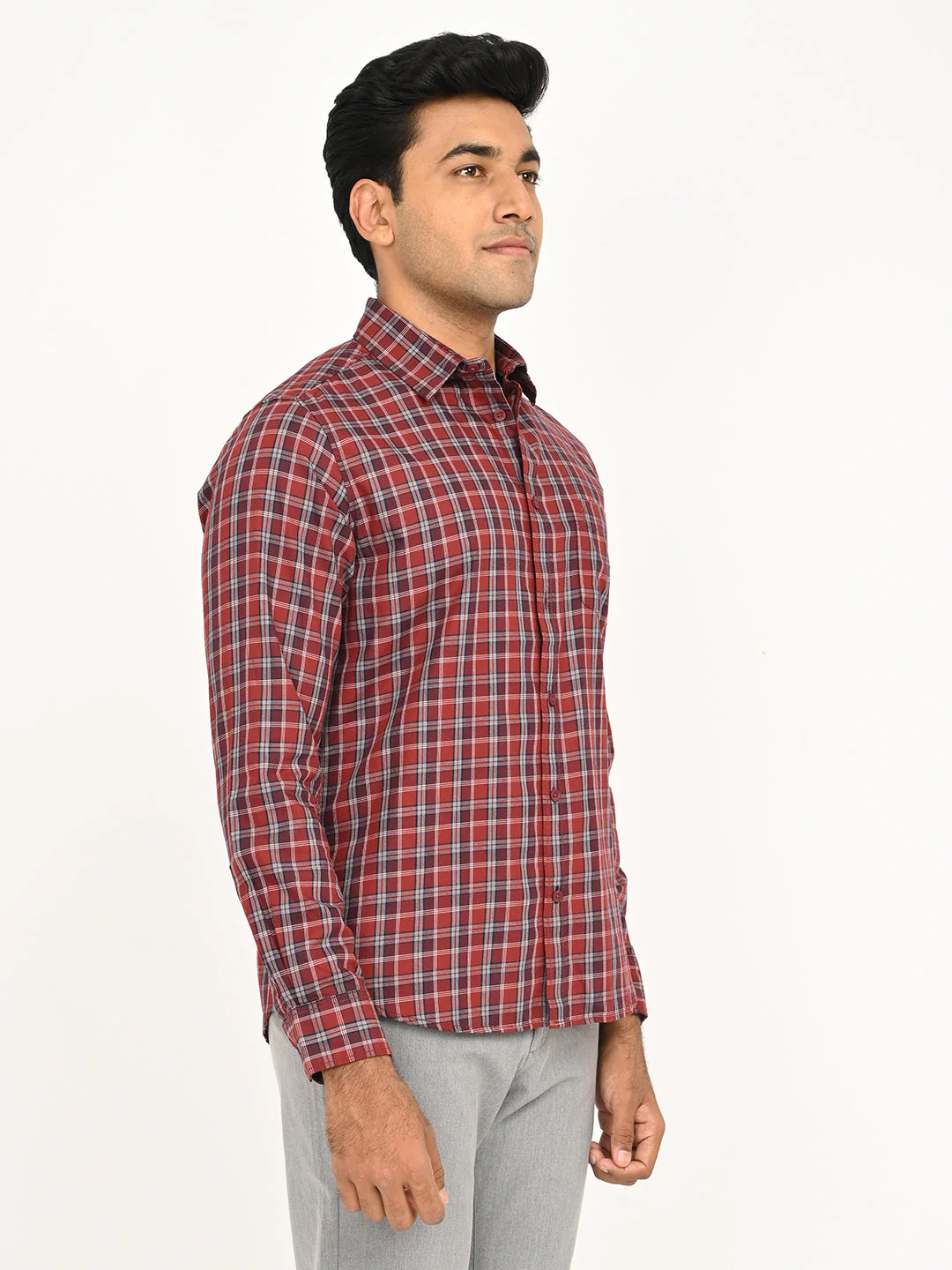 Men's Check Full Sleeve Cotton Shirt - Image 3