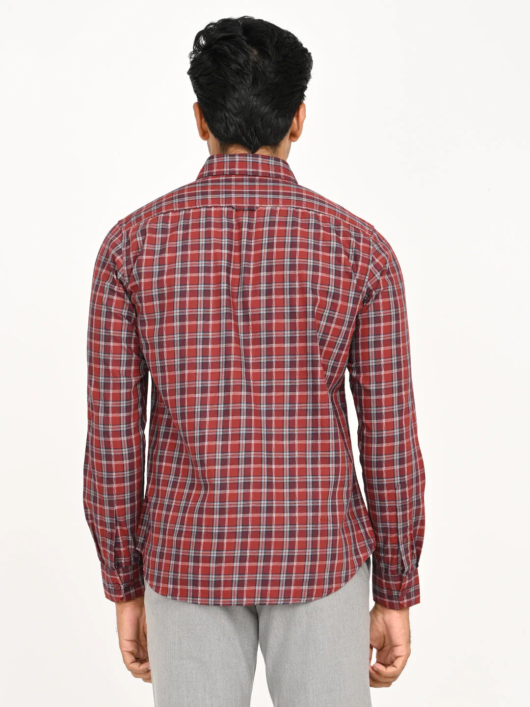 Men's Check Full Sleeve Cotton Shirt - Image 4