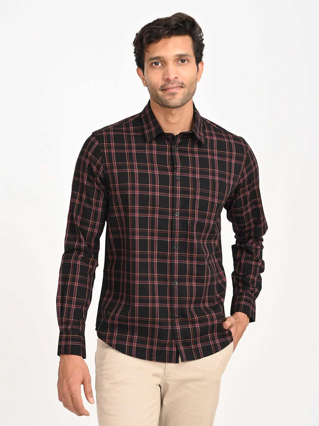 Men's Check Full Sleeve Cotton Shirt