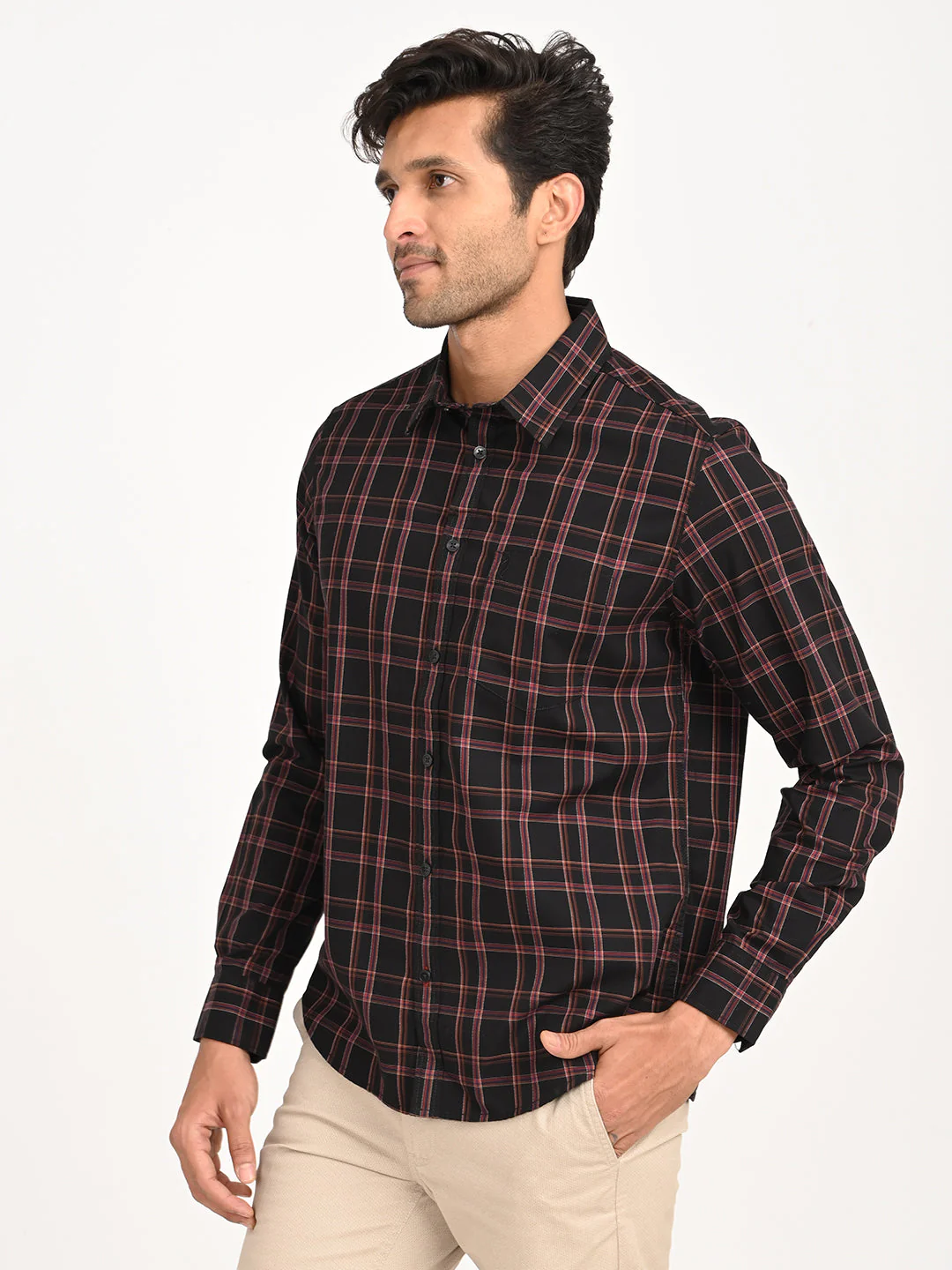 Men's Check Full Sleeve Cotton Shirt - Image 2