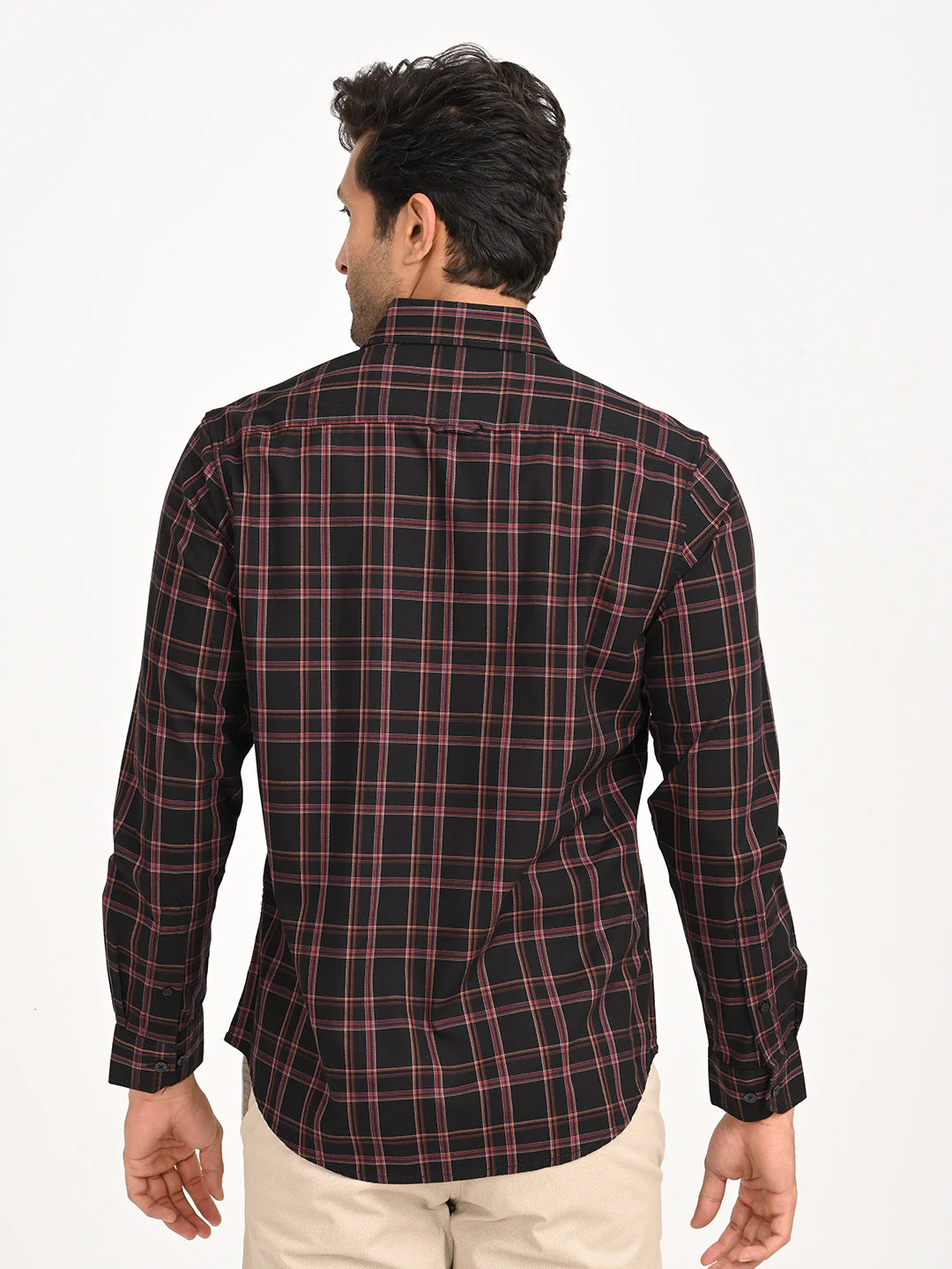Men's Check Full Sleeve Cotton Shirt - Image 4
