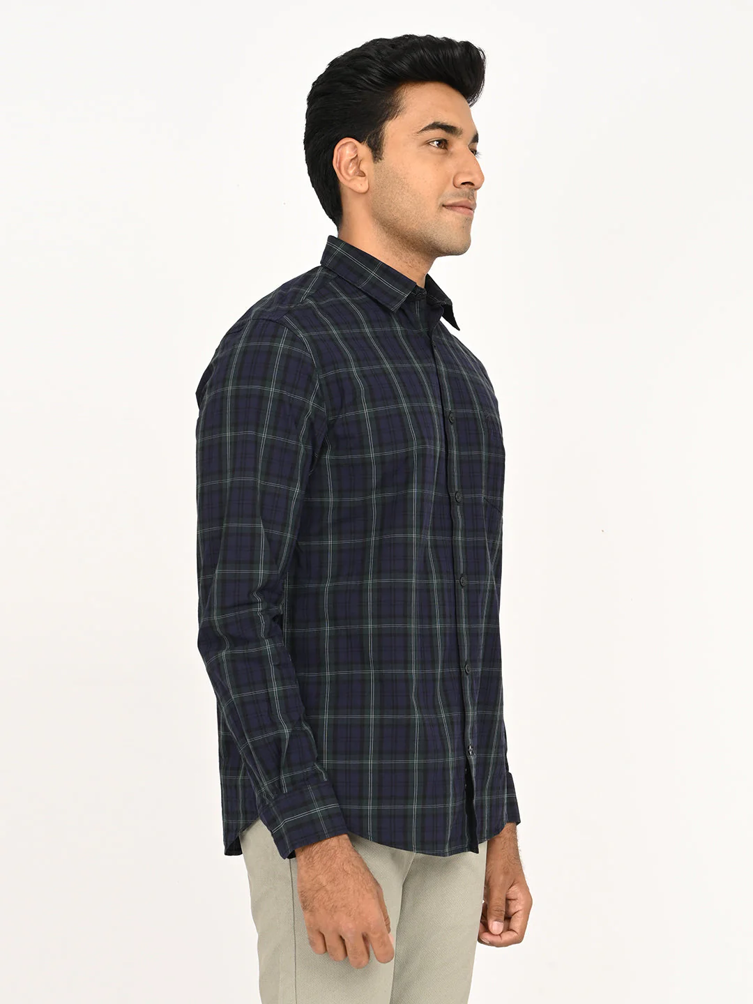 Men's Check Full Sleeve Cotton Shirt - Image 3