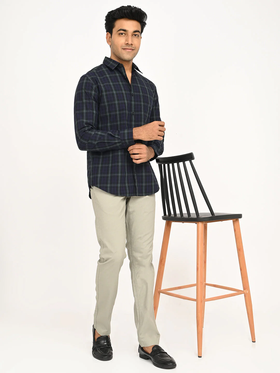 Men's Check Full Sleeve Cotton Shirt - Image 6