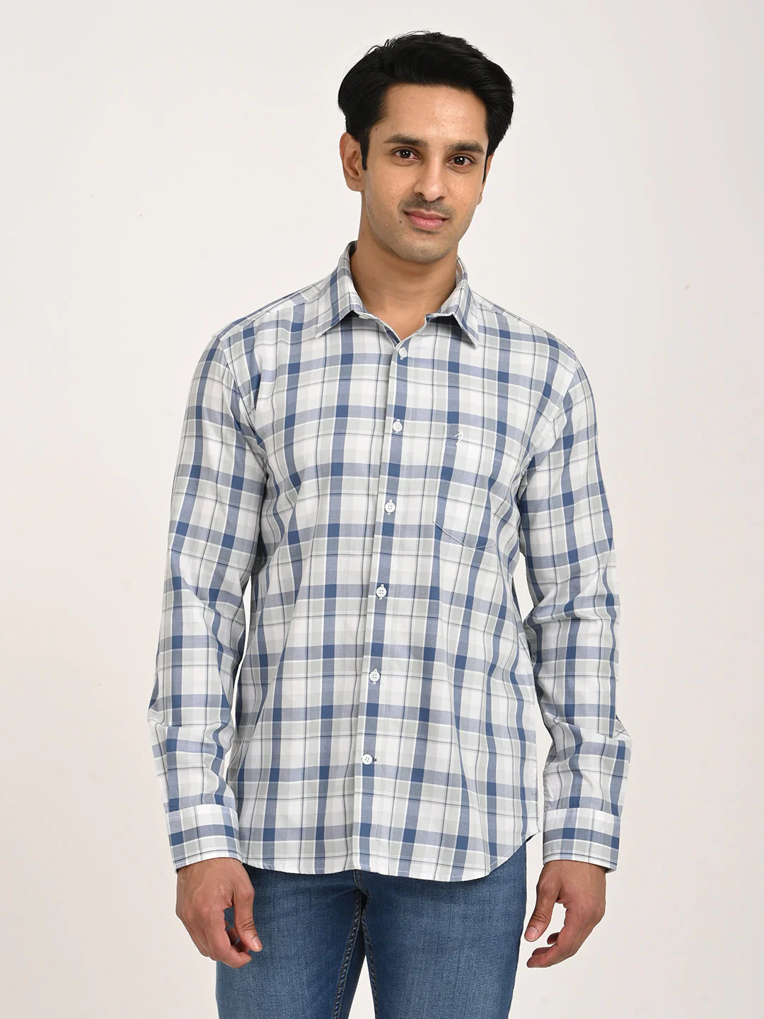 Men's Check Full Sleeve Cotton Shirt