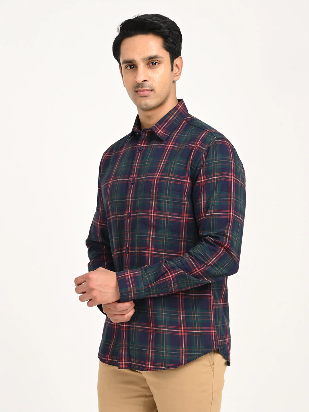 Men's Check Full Sleeve Cotton Shirt - Image 2