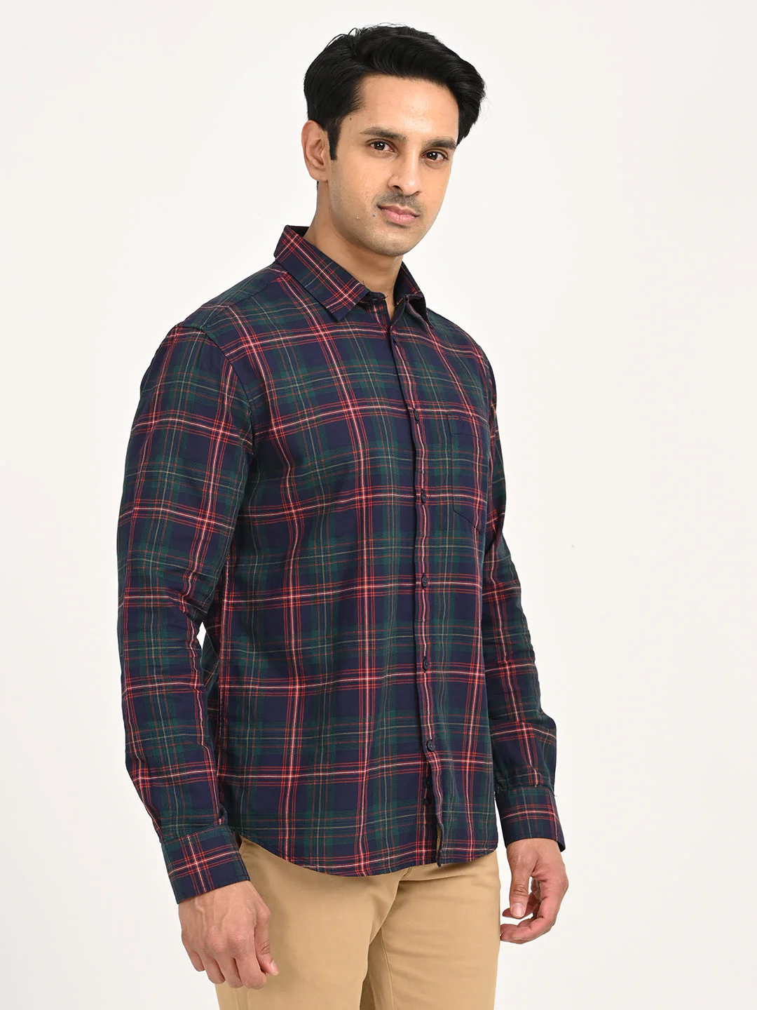 Men's Check Full Sleeve Cotton Shirt - Image 3