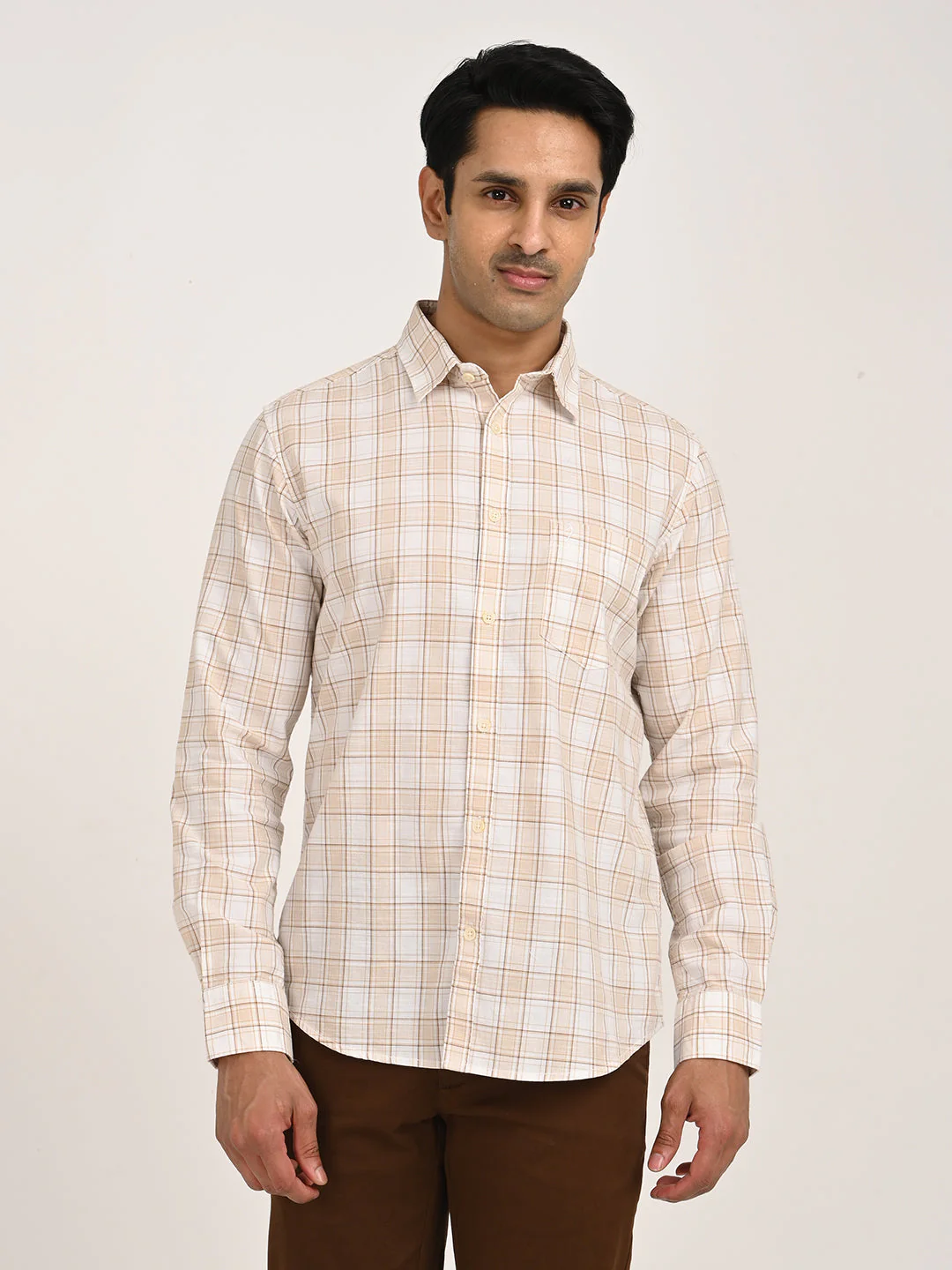 Men's Check Full Sleeve Cotton Shirt