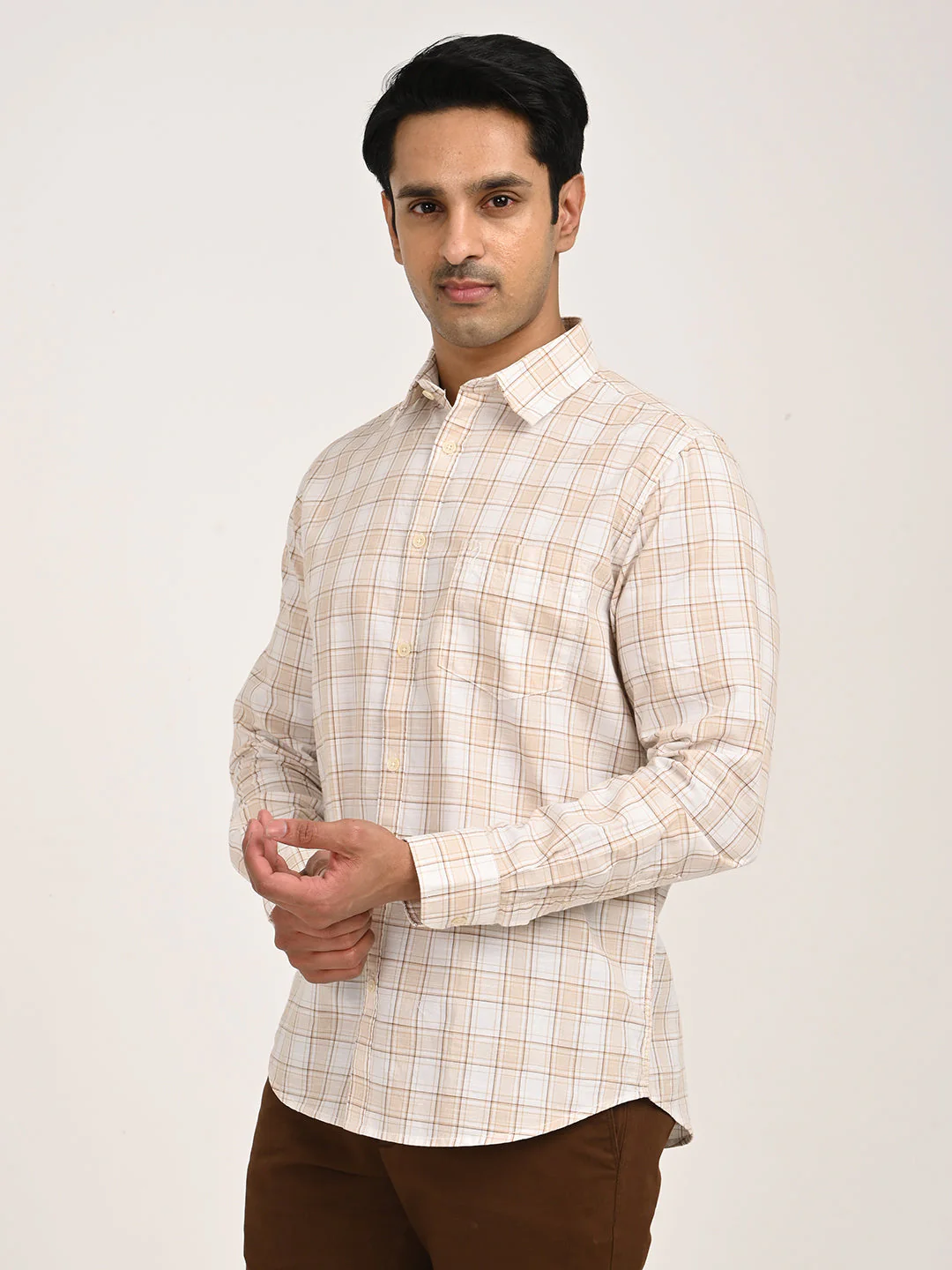 Men's Check Full Sleeve Cotton Shirt - Image 2