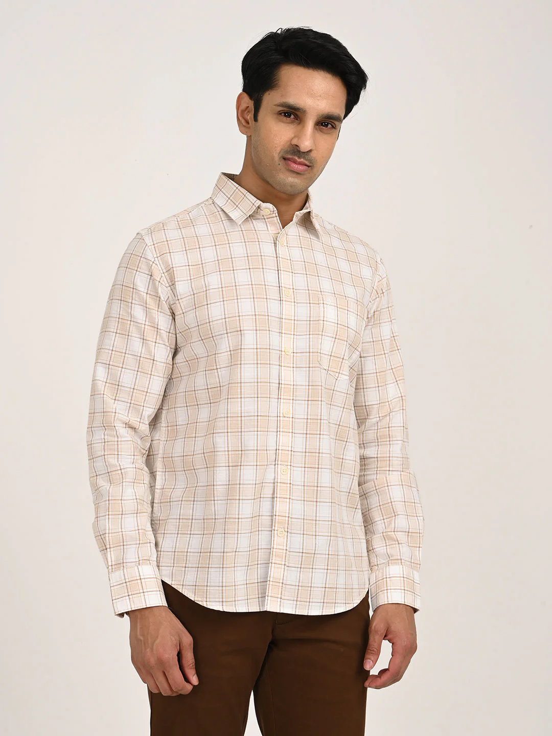 Men's Check Full Sleeve Cotton Shirt - Image 3