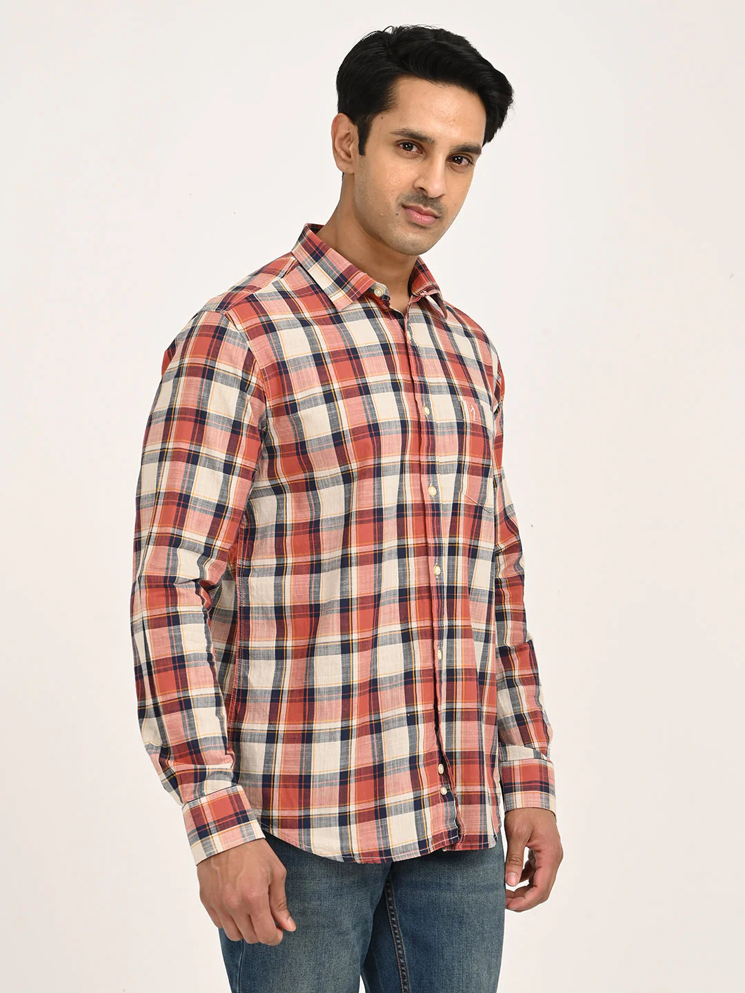 Men's Check Full Sleeve Cotton Shirt - Image 3