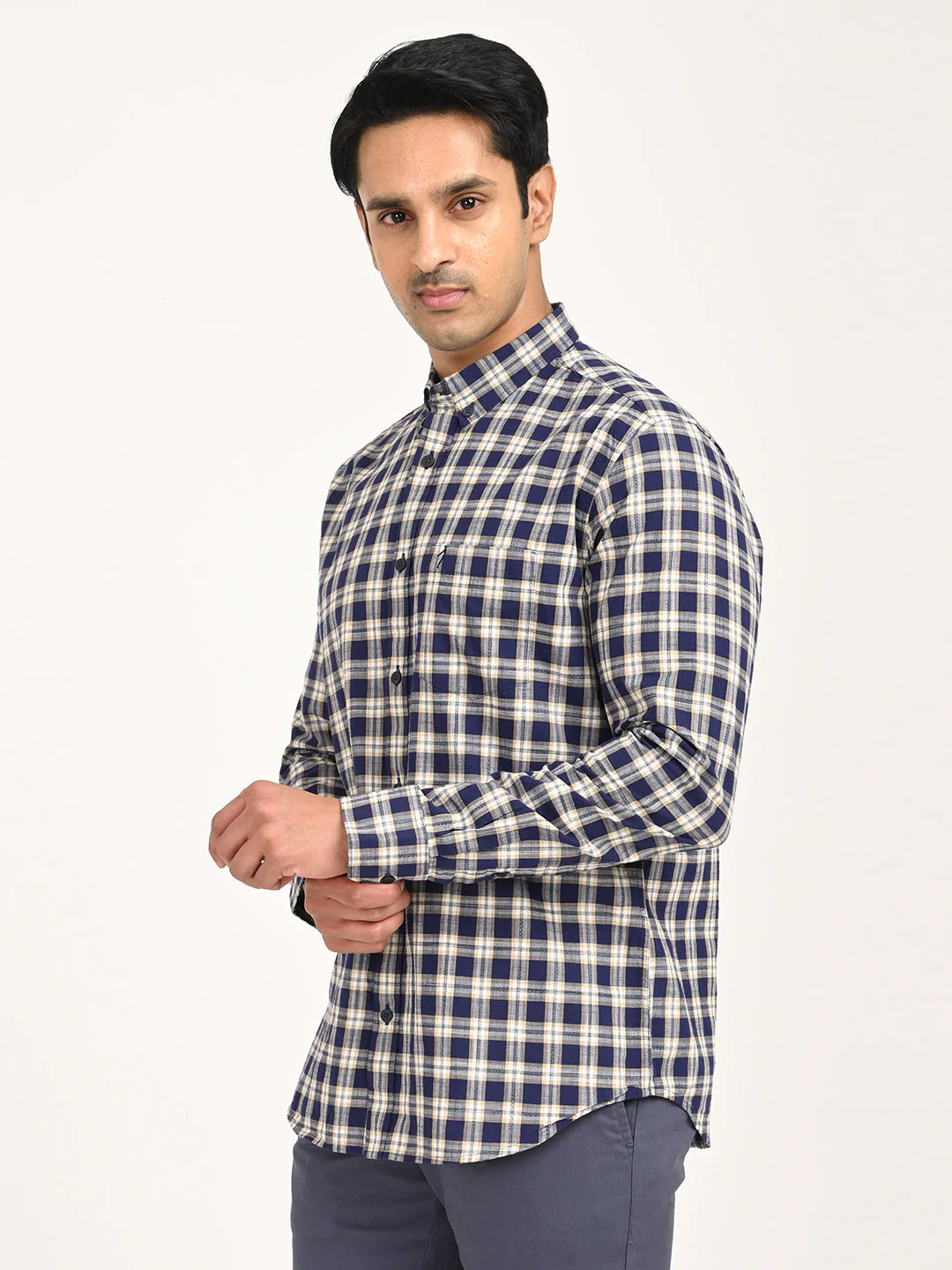 Men's Check Full Sleeve Cotton Shirt - Image 2