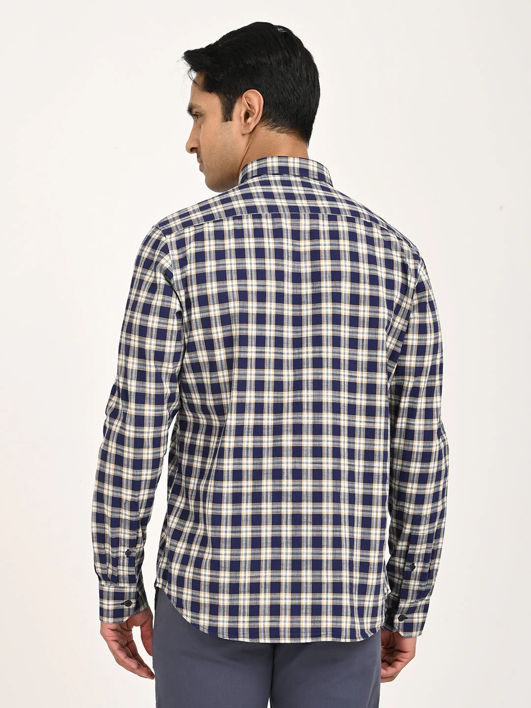 Men's Check Full Sleeve Cotton Shirt - Image 4