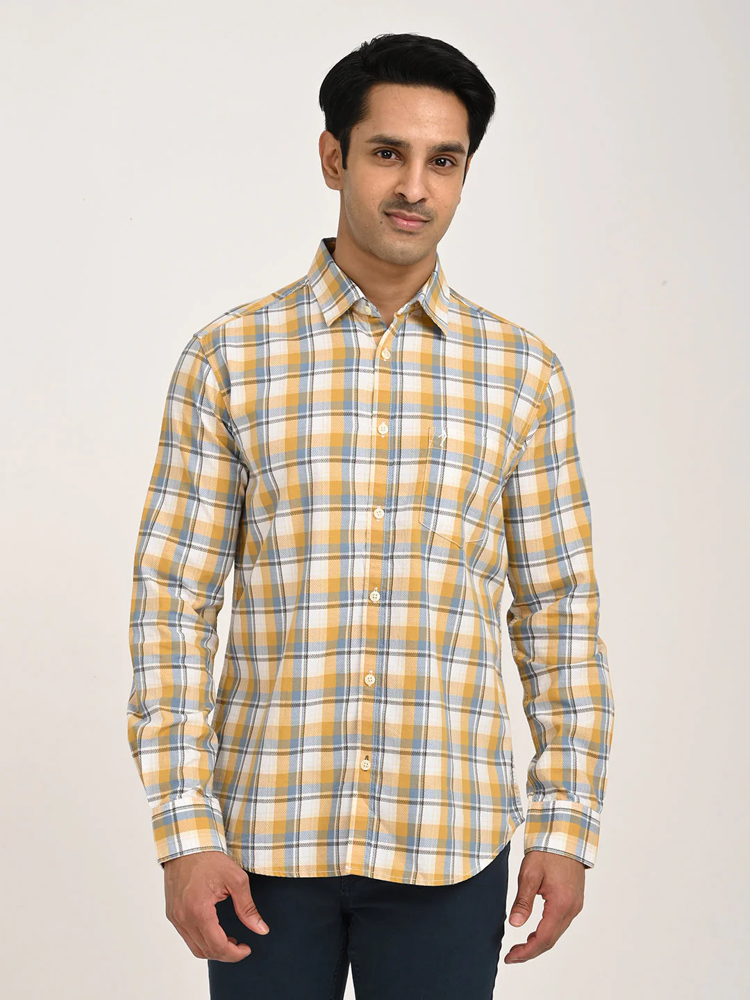 Men's Check Full Sleeve Cotton Shirt