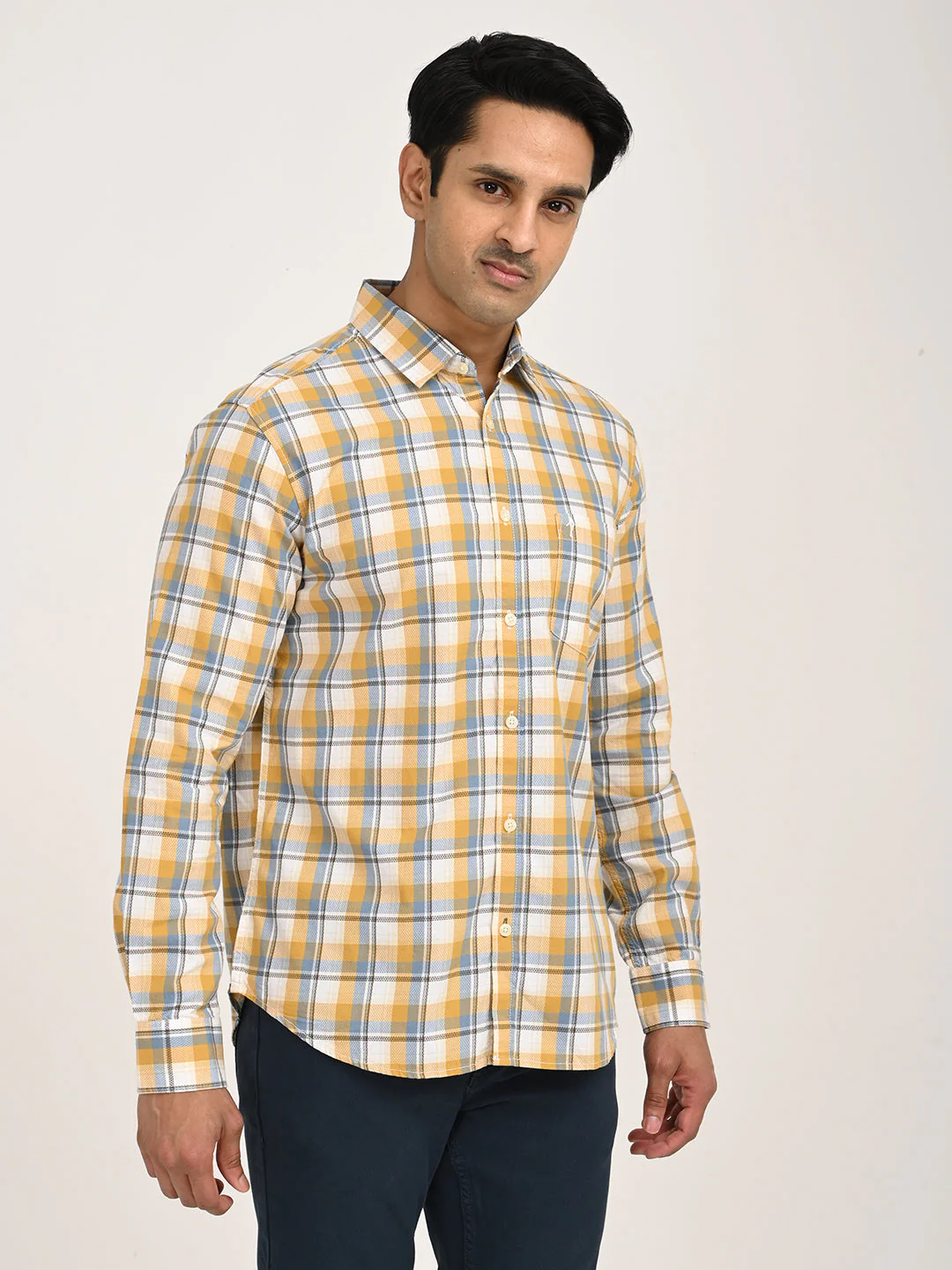 Men's Check Full Sleeve Cotton Shirt - Image 3